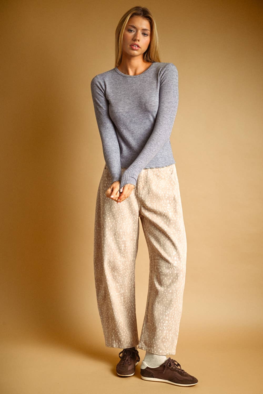 Long Sleeve Ribbed Top