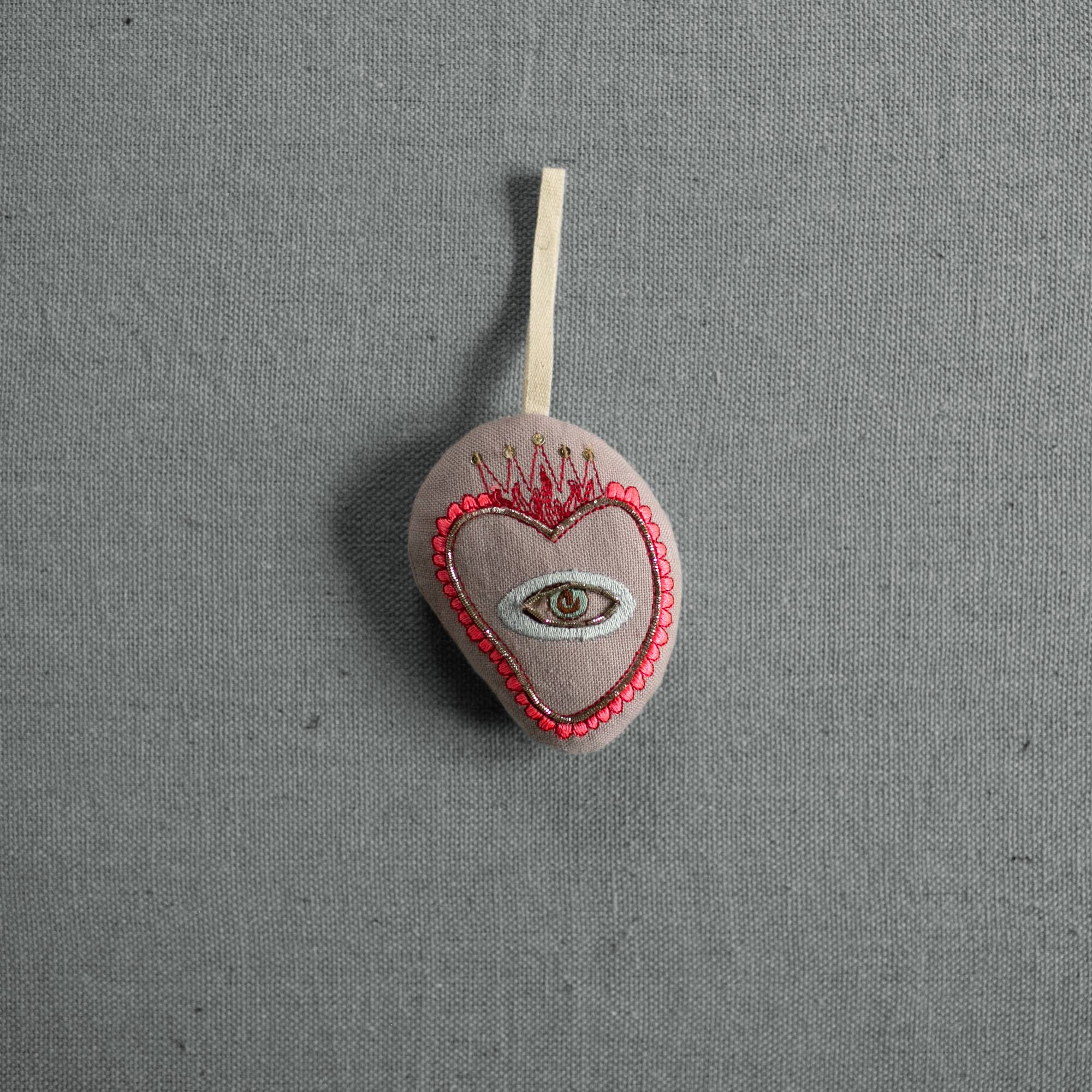 Sacred Heart - Cotton & Lavender filled Ornament