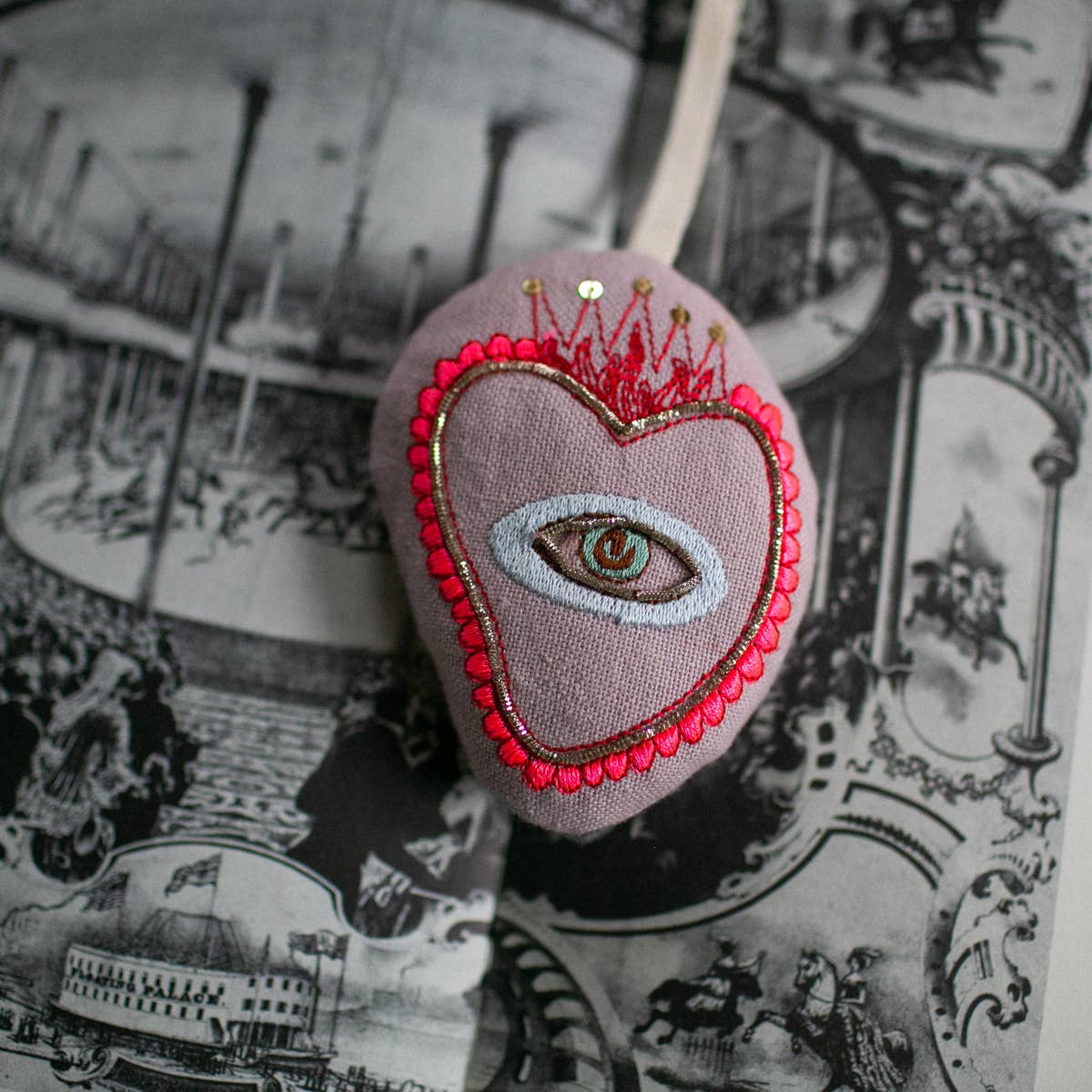 Sacred Heart - Cotton & Lavender filled Ornament