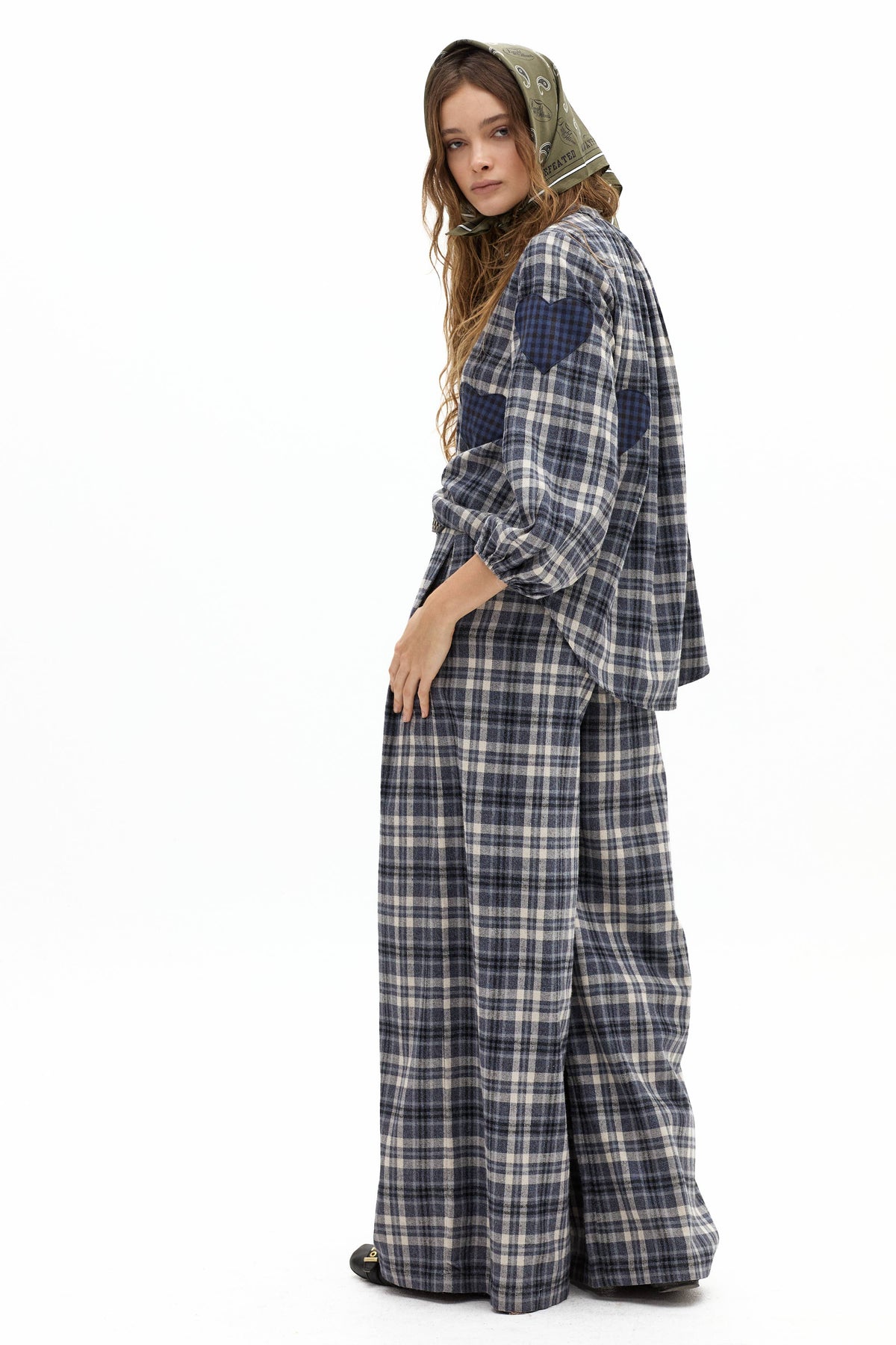 Super Culotte Cotton Twill Pants - Pascal Checks