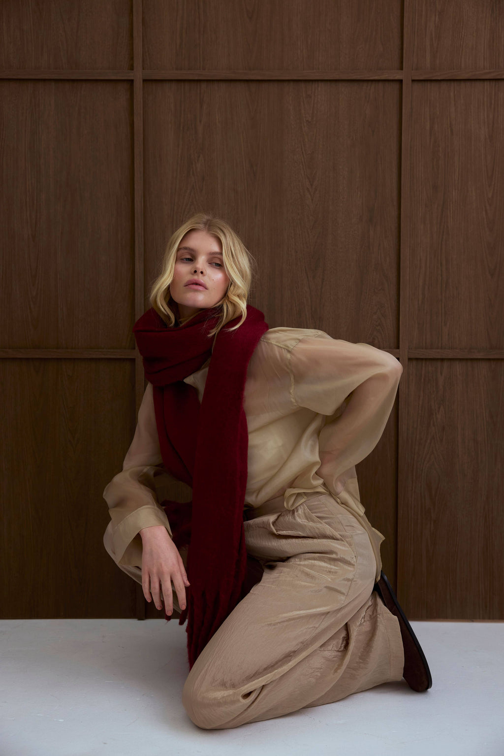 The Reykjavik Scarf - 100% Recycled - Burgundy - FW25