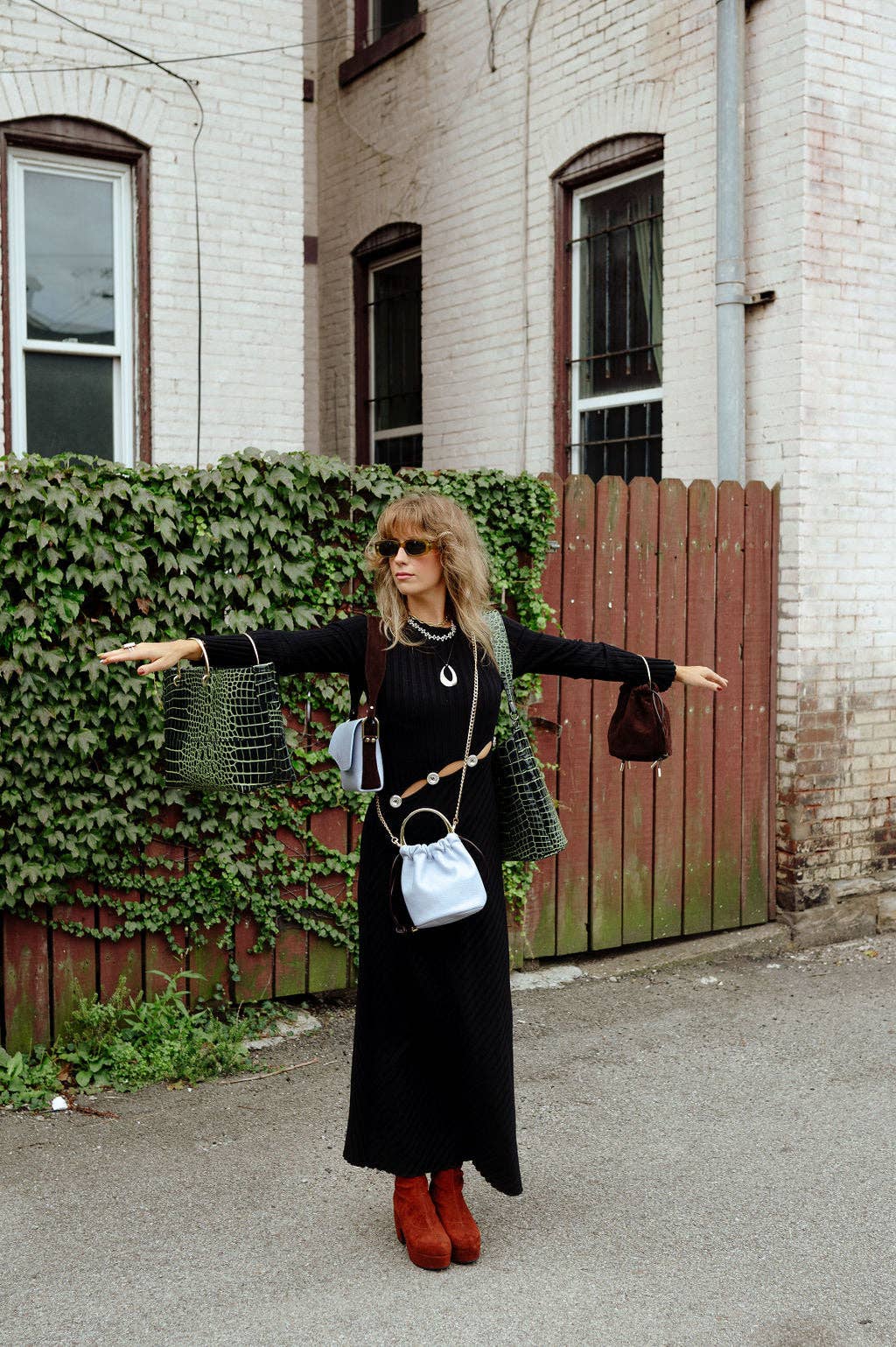 AVA DRAWSTRING BAG | Powder Blue