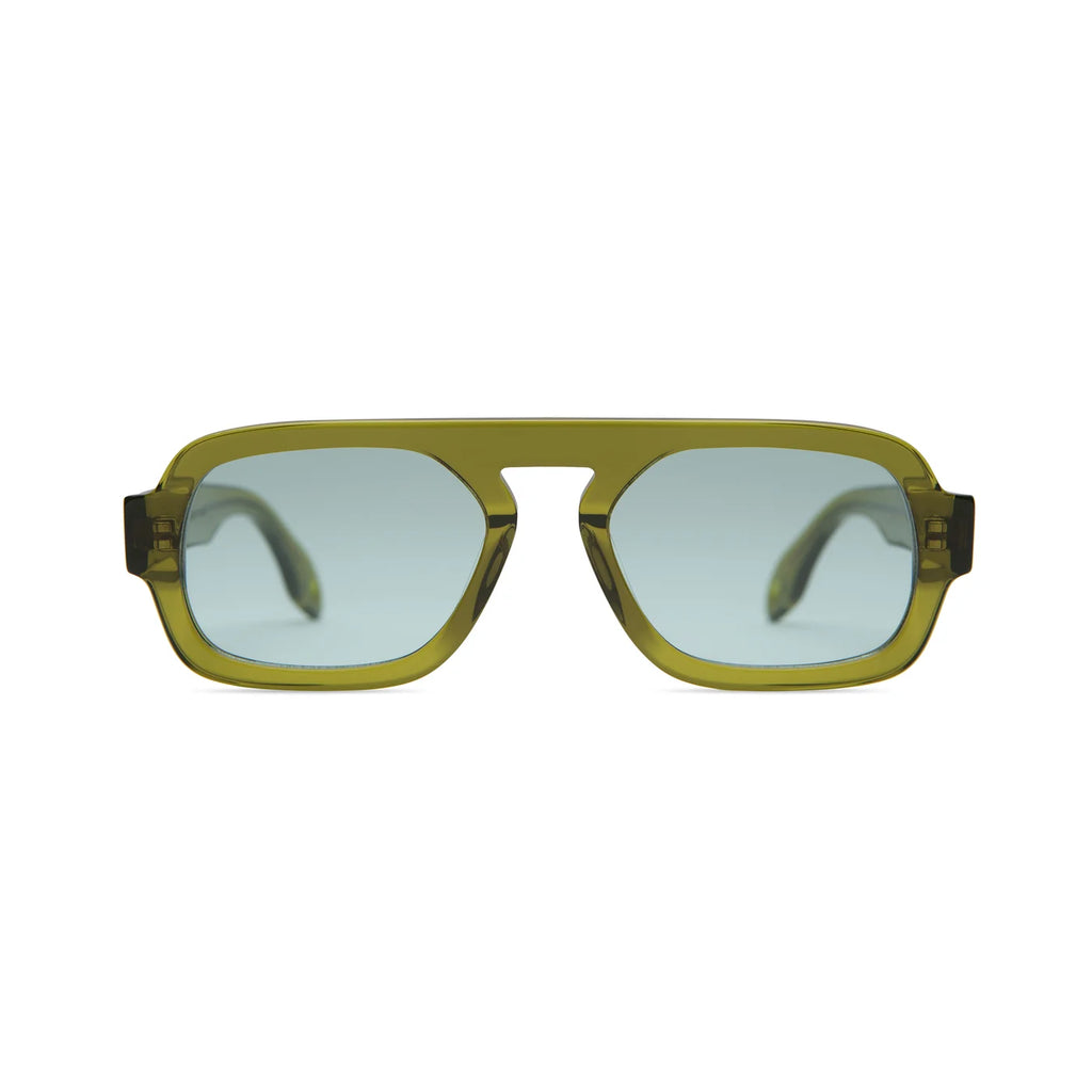 Elisa Johnson Jane Mini Sunglasses in Olive Green