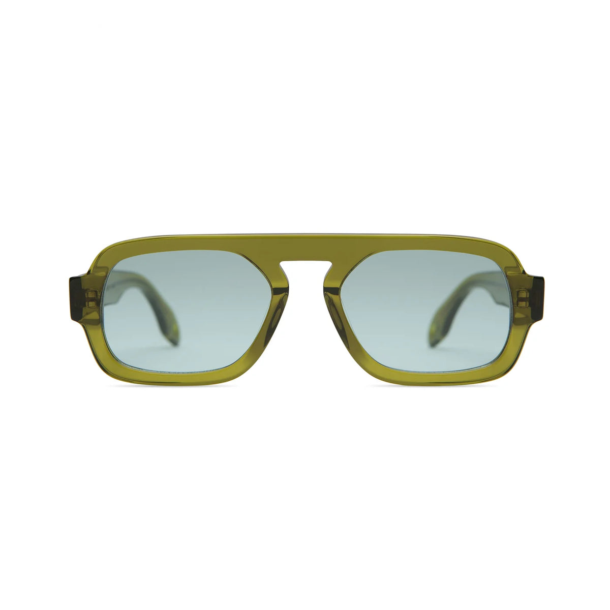 Elisa Johnson Jane Mini Sunglasses in Olive Green