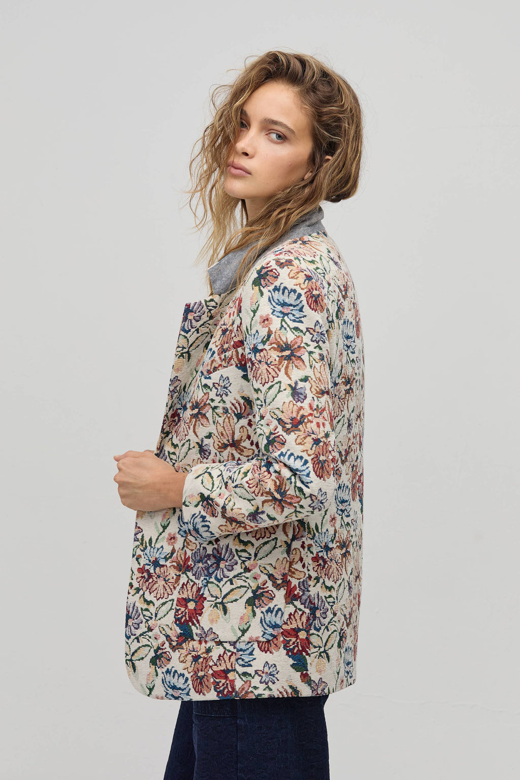 Miro Brocade Blazer - Floral Tapestry