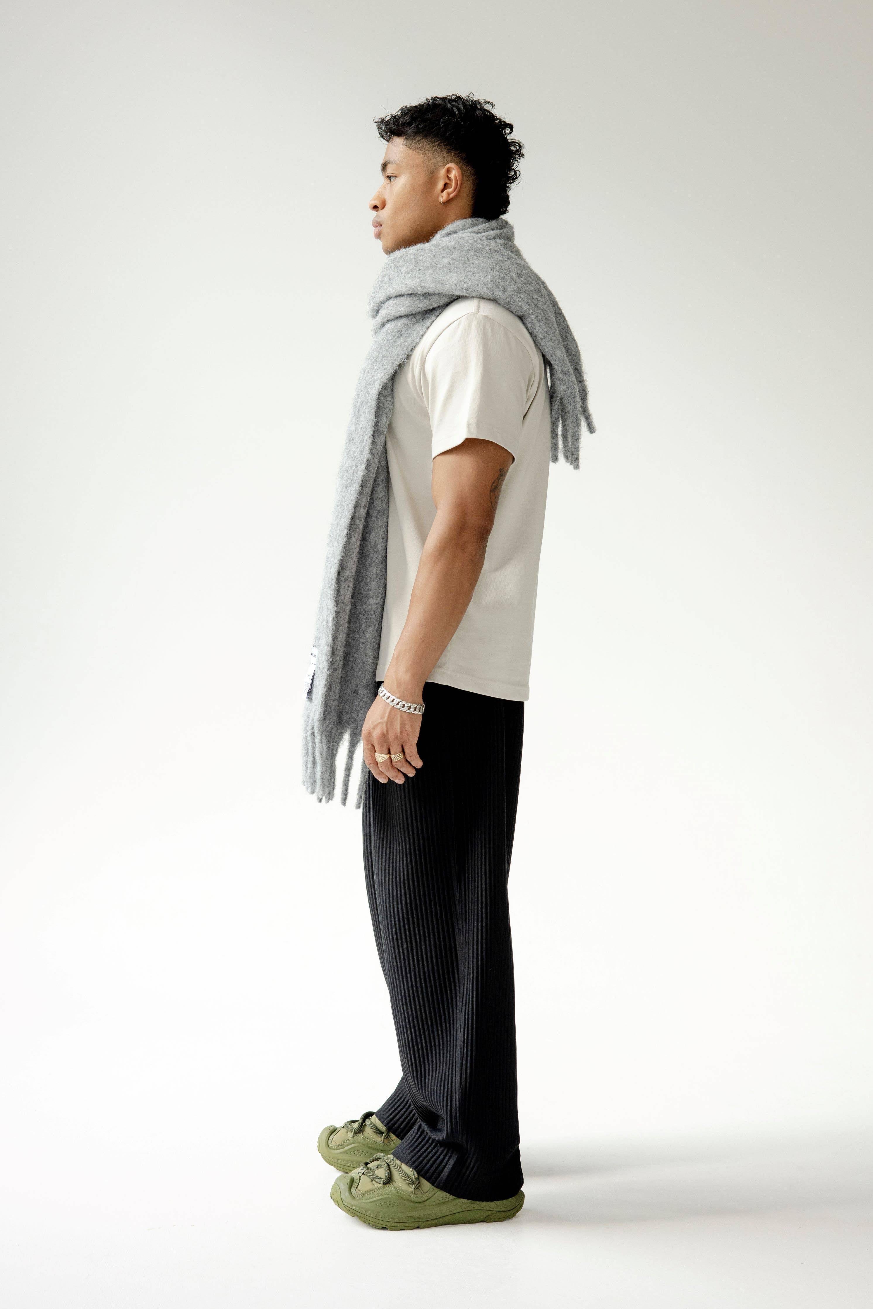The Reykjavik Scarf with RWS Wool - Grey