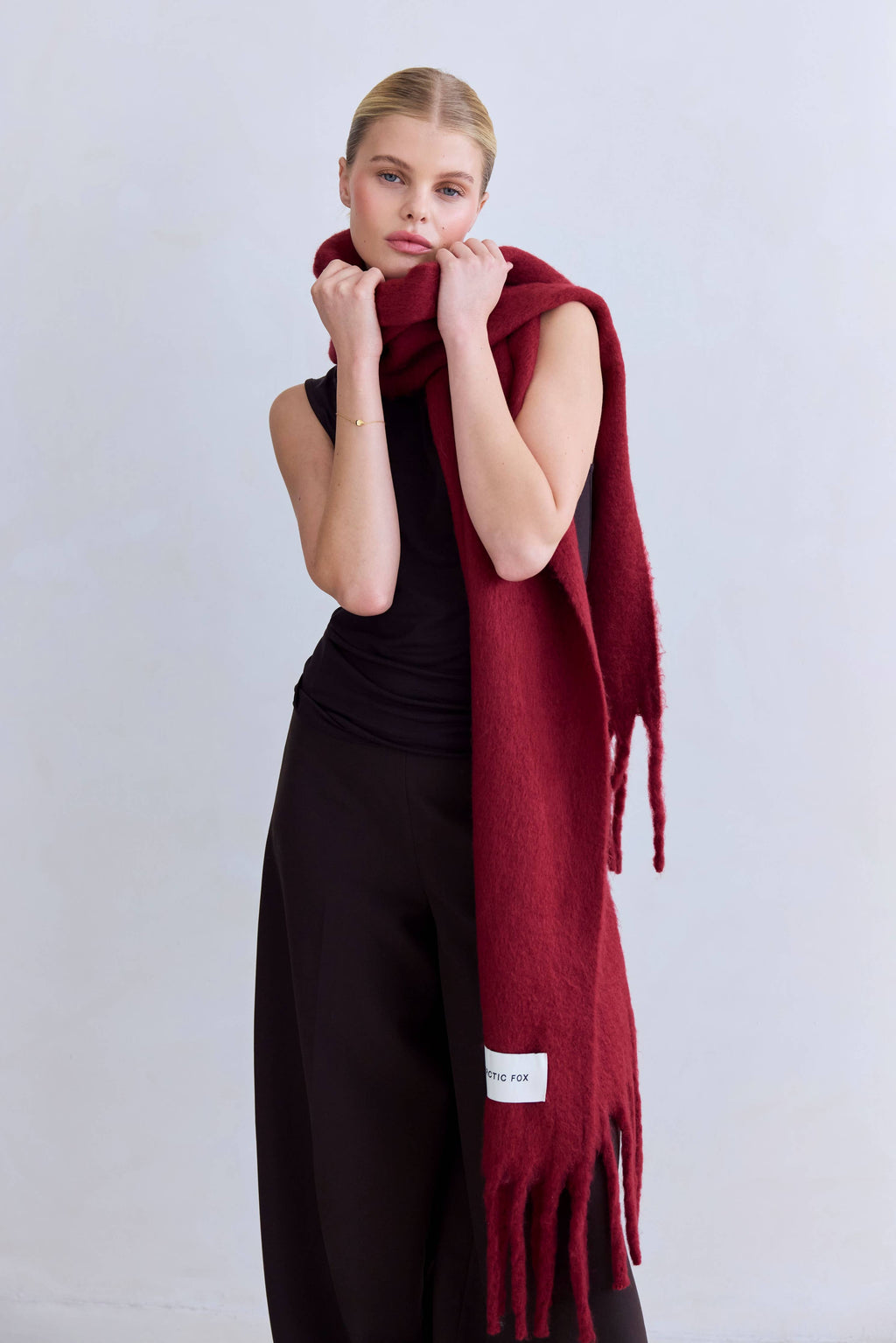 The Reykjavik Scarf - 100% Recycled - Burgundy - FW25