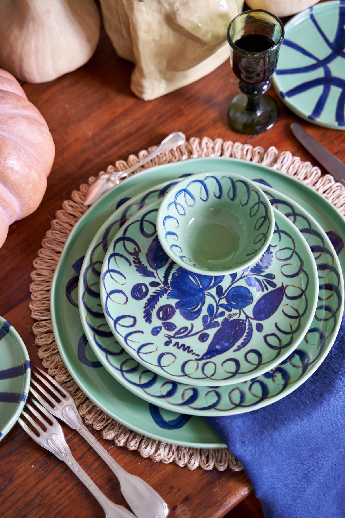 Caravan Home Amalfi 9" plate- Green
