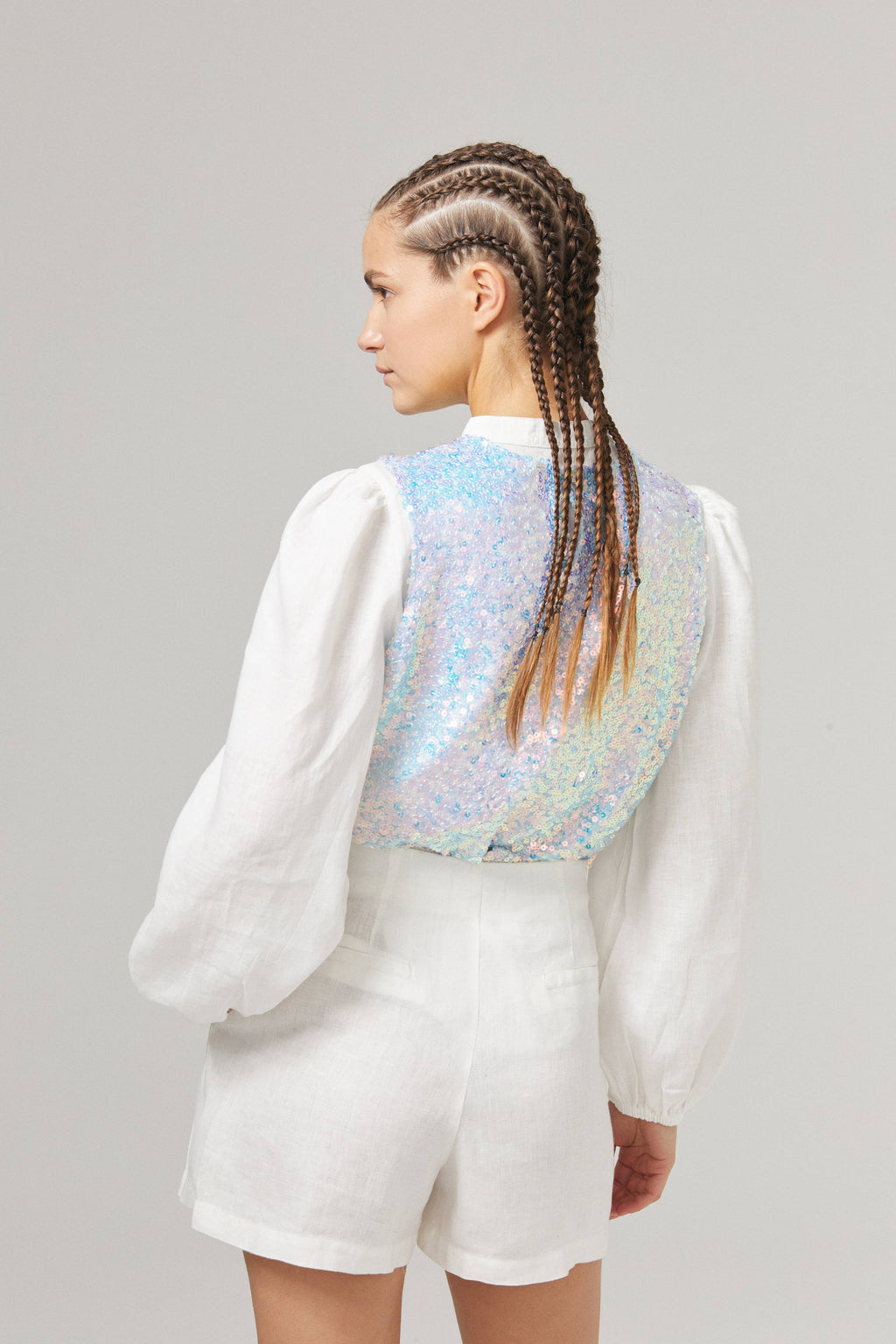 Mermaid Sequin Top - Aqua