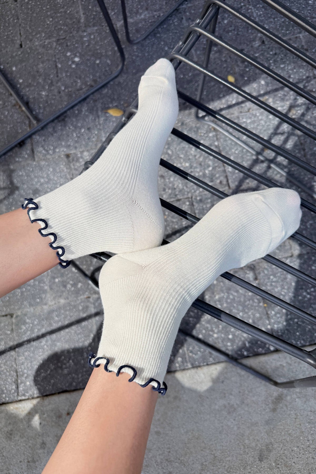 Noble x Le Bon Shoppe Petite Ruffled Modal Socks