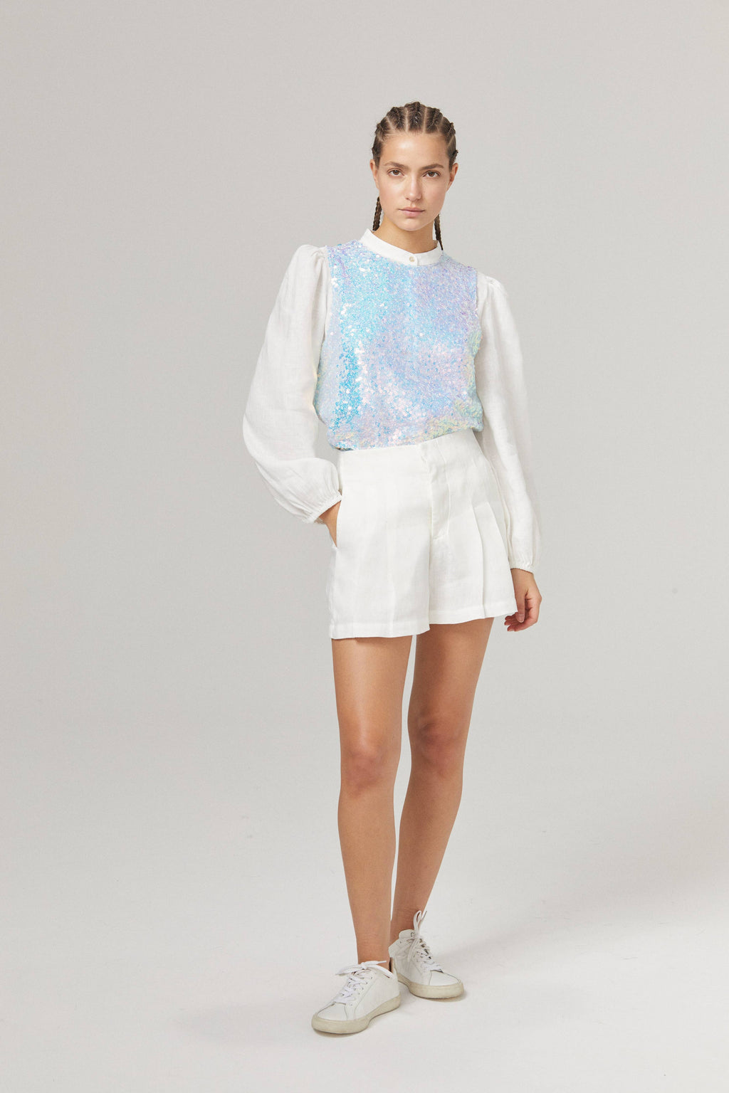 Mermaid Sequin Top - Aqua