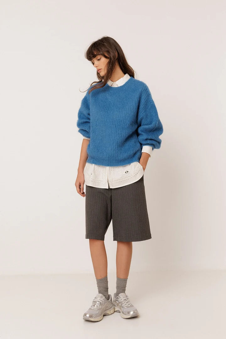 Indi & Cold Brushed-Effect Mohair Sweater