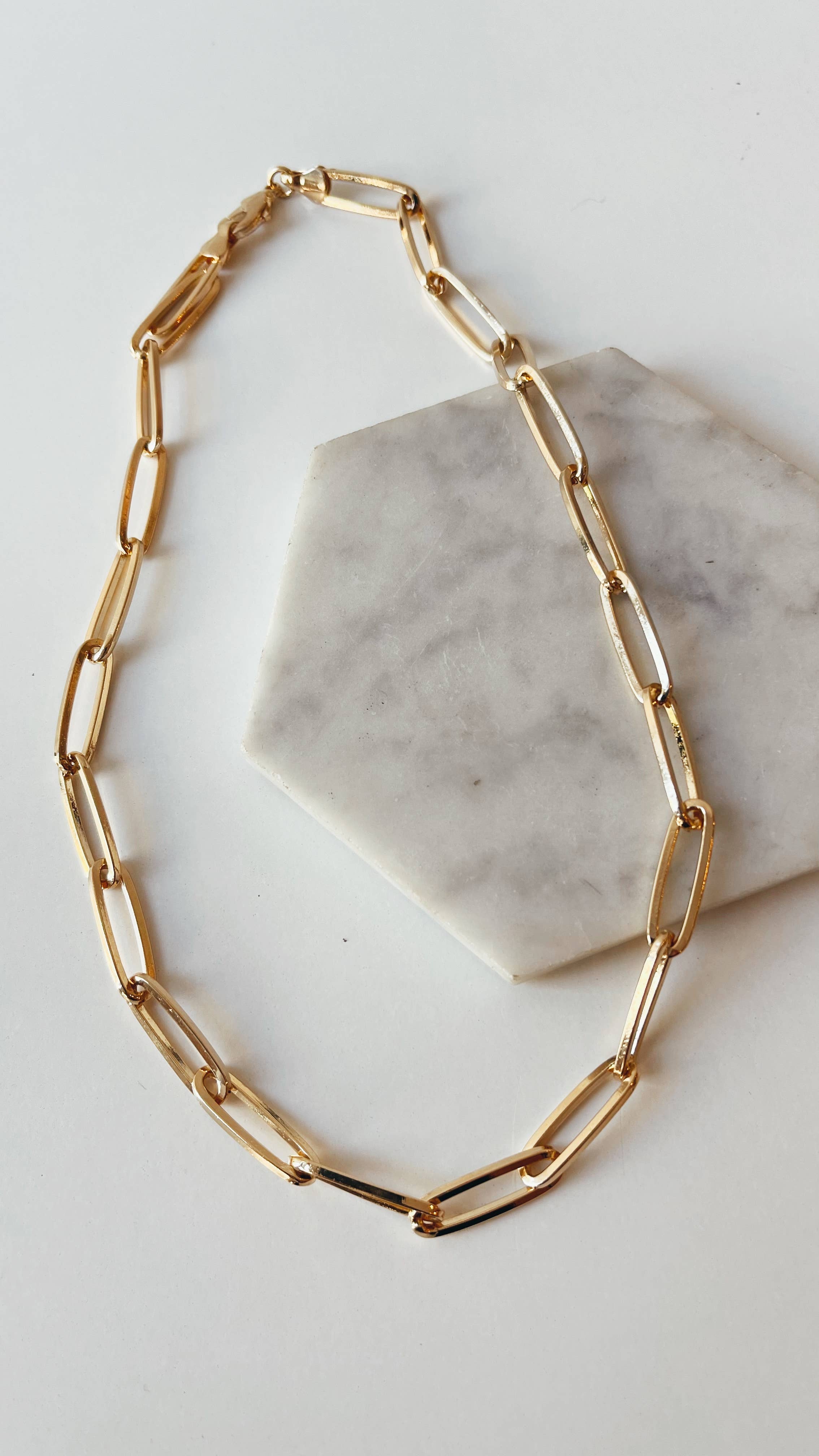 Petit Paperclip Layering Chain Necklaces: 18"