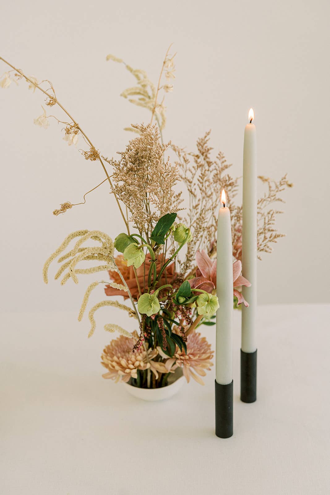 Dipped Beeswax Taper Candles - Eucalyptus