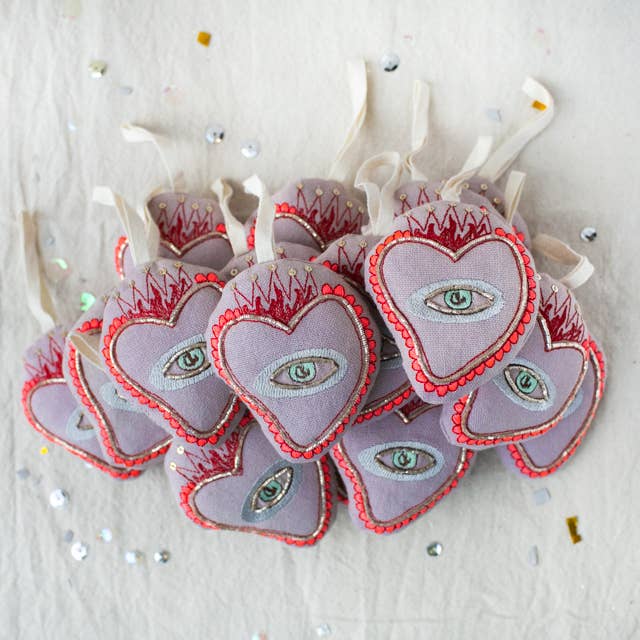 Sacred Heart - Cotton & Lavender filled Ornament