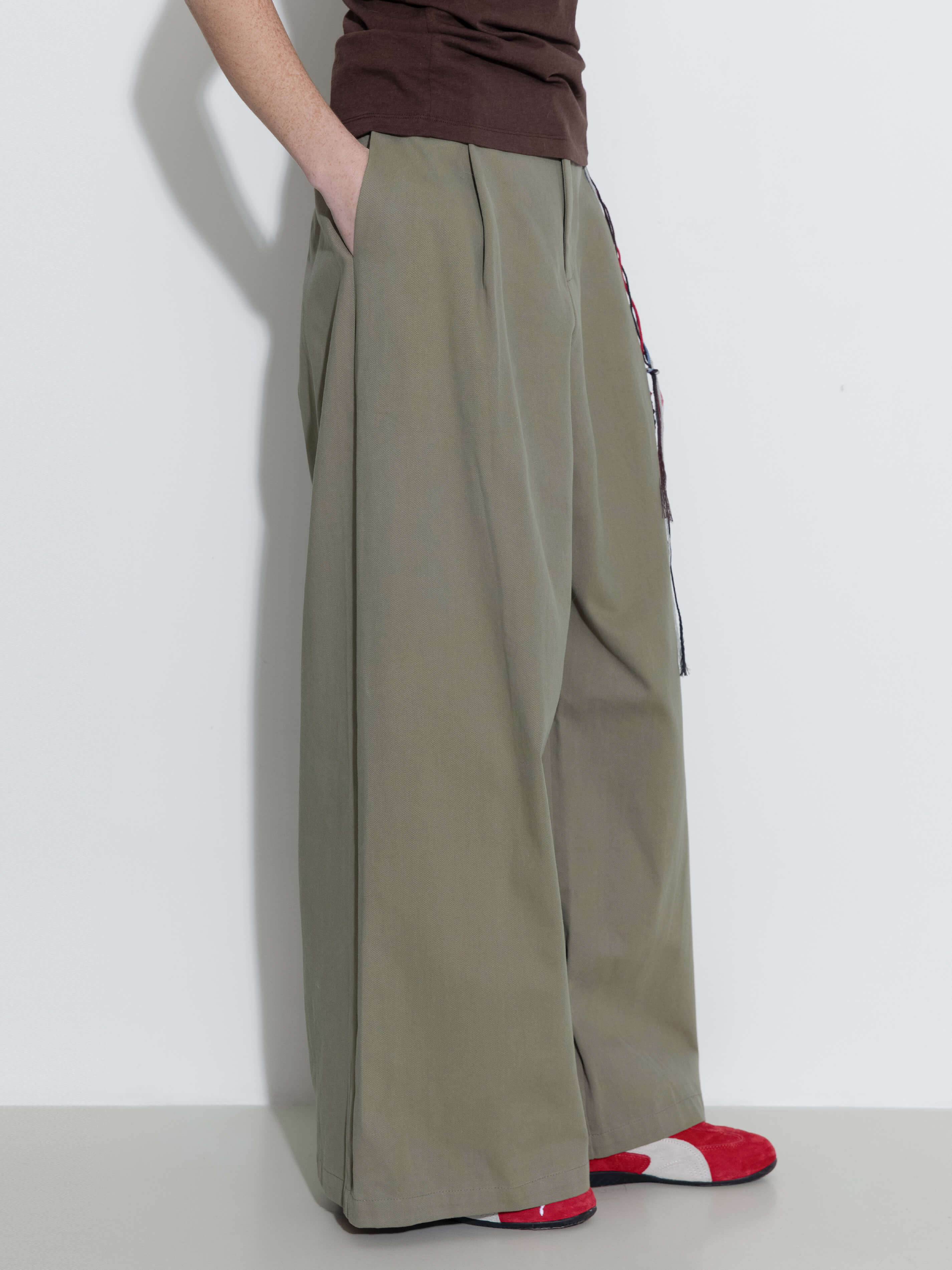 Palazzo pants in Olive green
