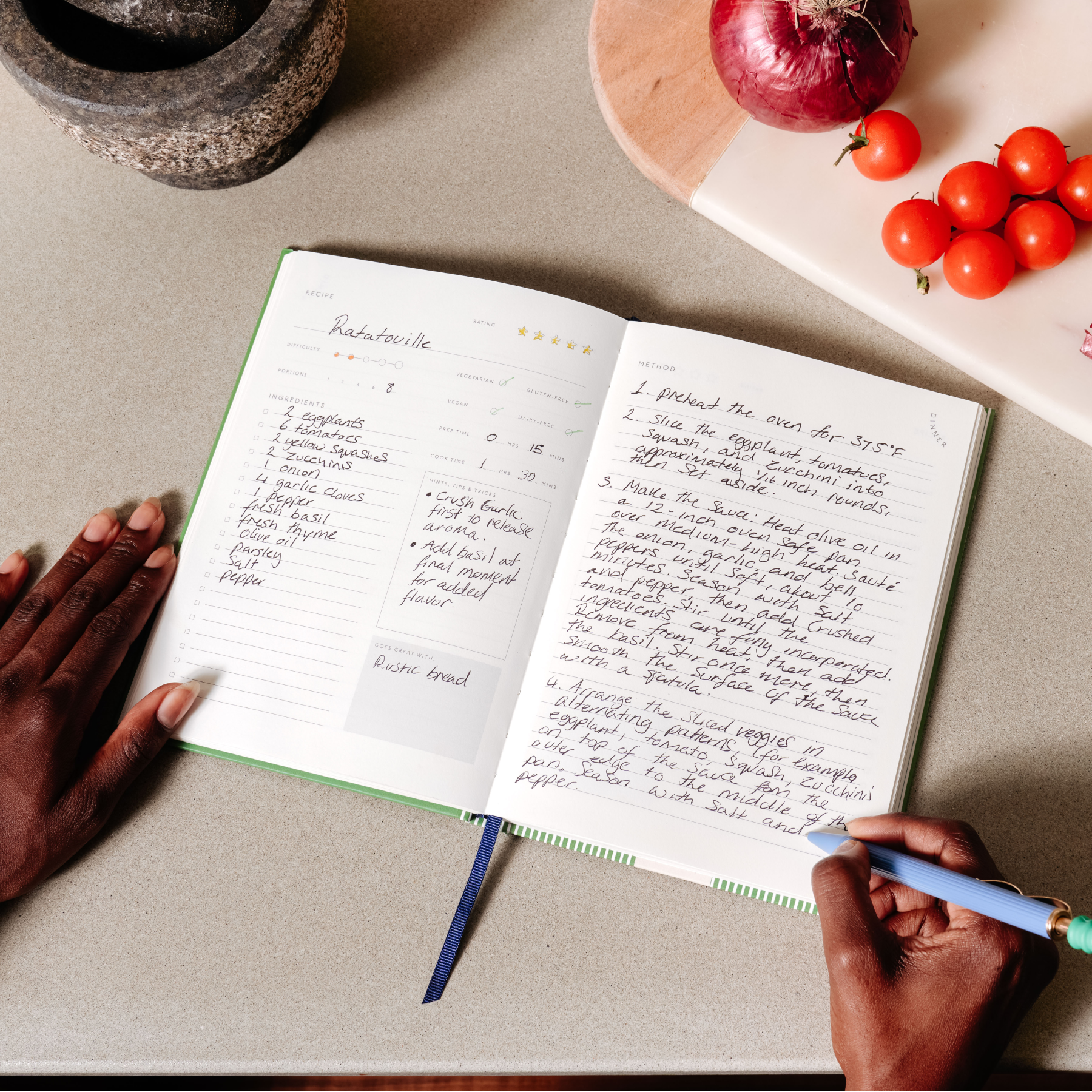 Herb Garden Hardcover Guided Recipe Journal