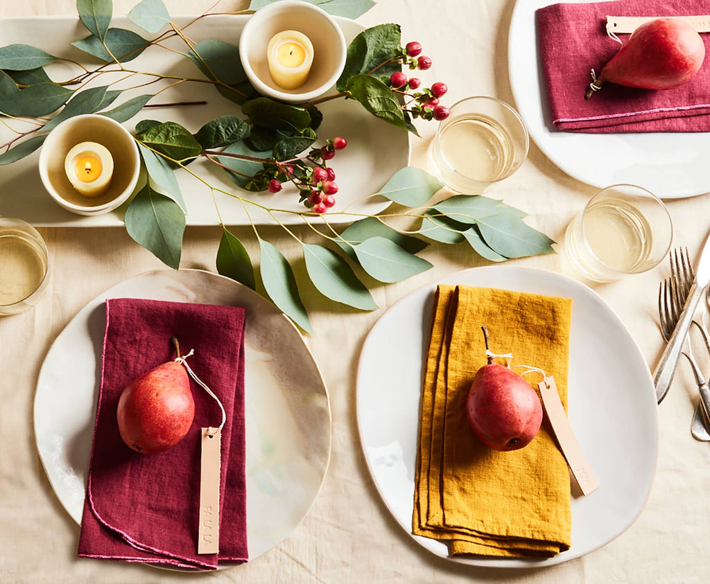 Mustard Linen Napkins - Set of 2