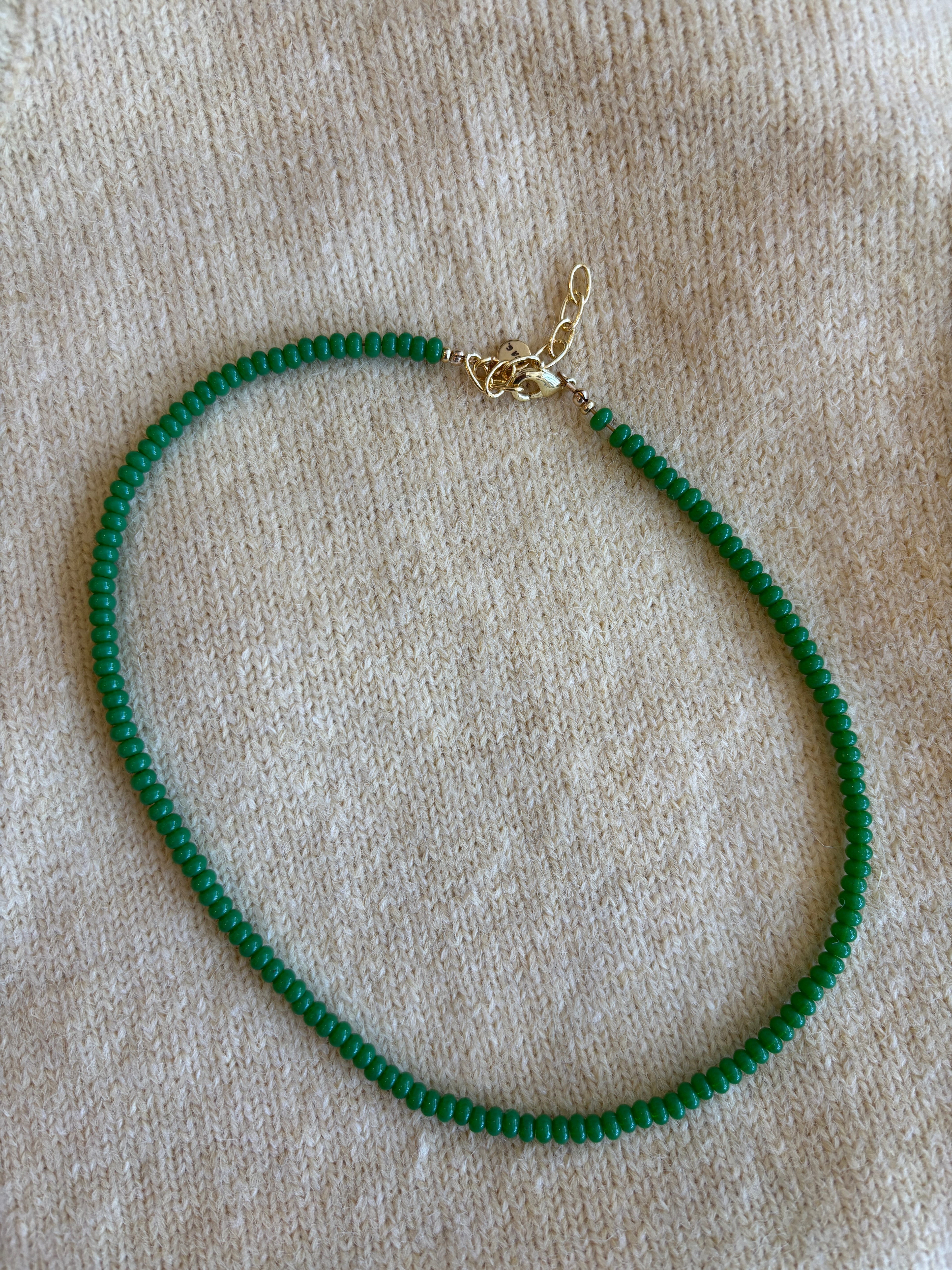 Deep Green Layering Necklace