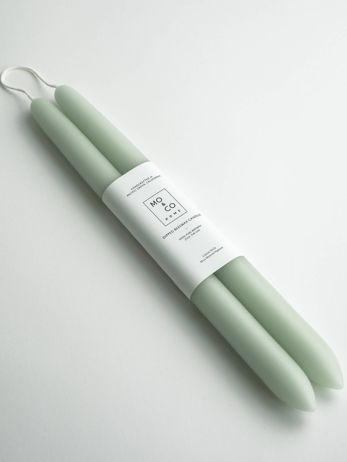 Dipped Beeswax Taper Candles - Eucalyptus