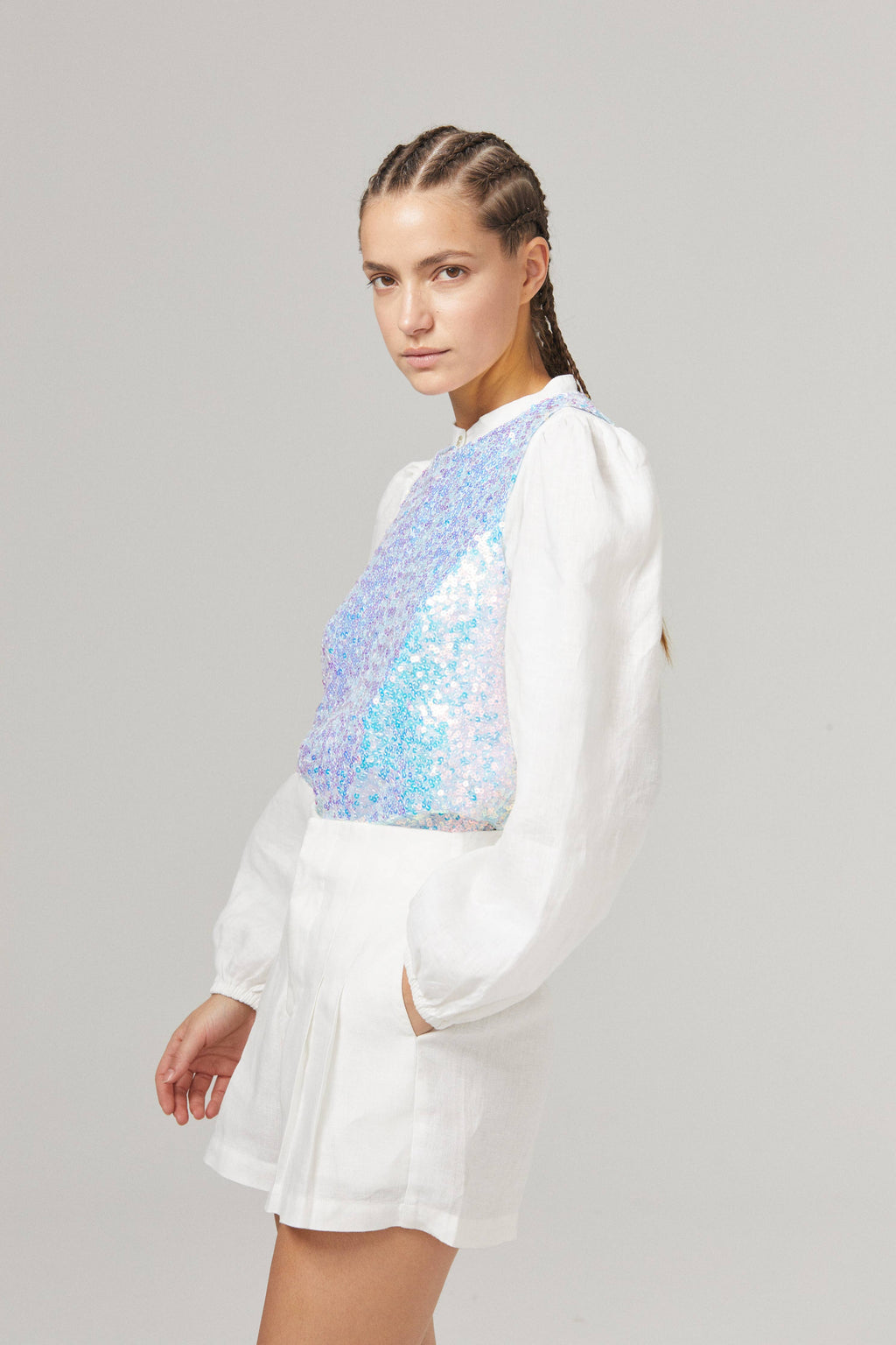 Mermaid Sequin Top - Aqua