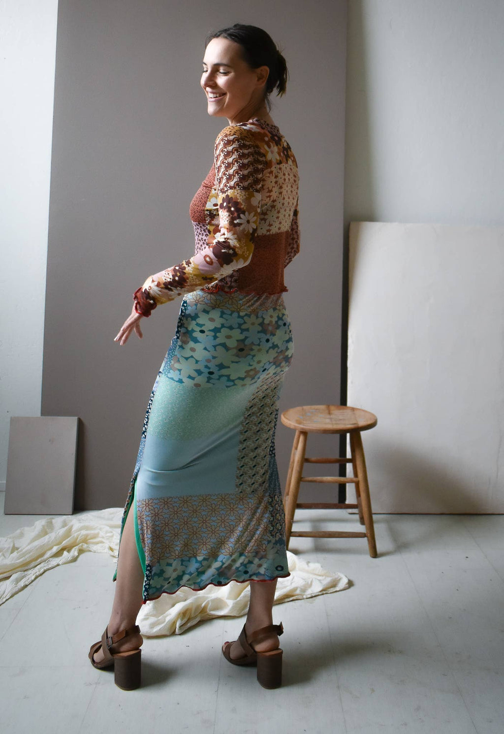 Inesse Skirt:  Blue Quilt