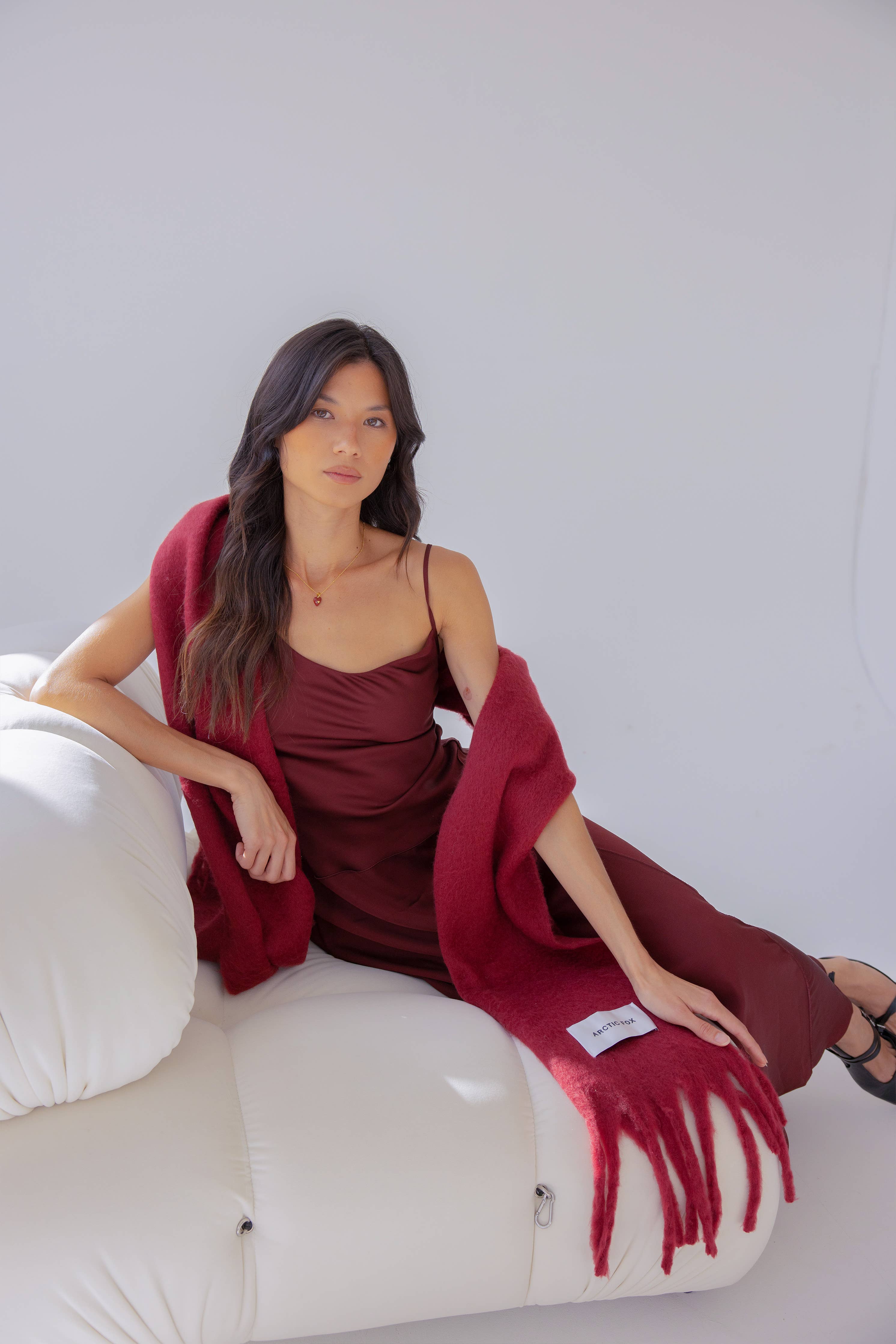 The Reykjavik Scarf - 100% Recycled - Burgundy - FW25