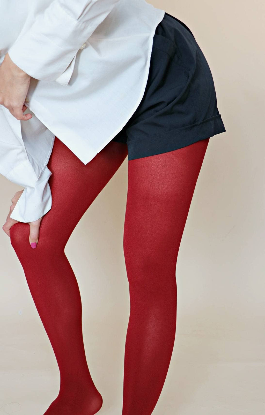 OPAQUE ZOKKI COLORED TIGHTS: Scarlet Red