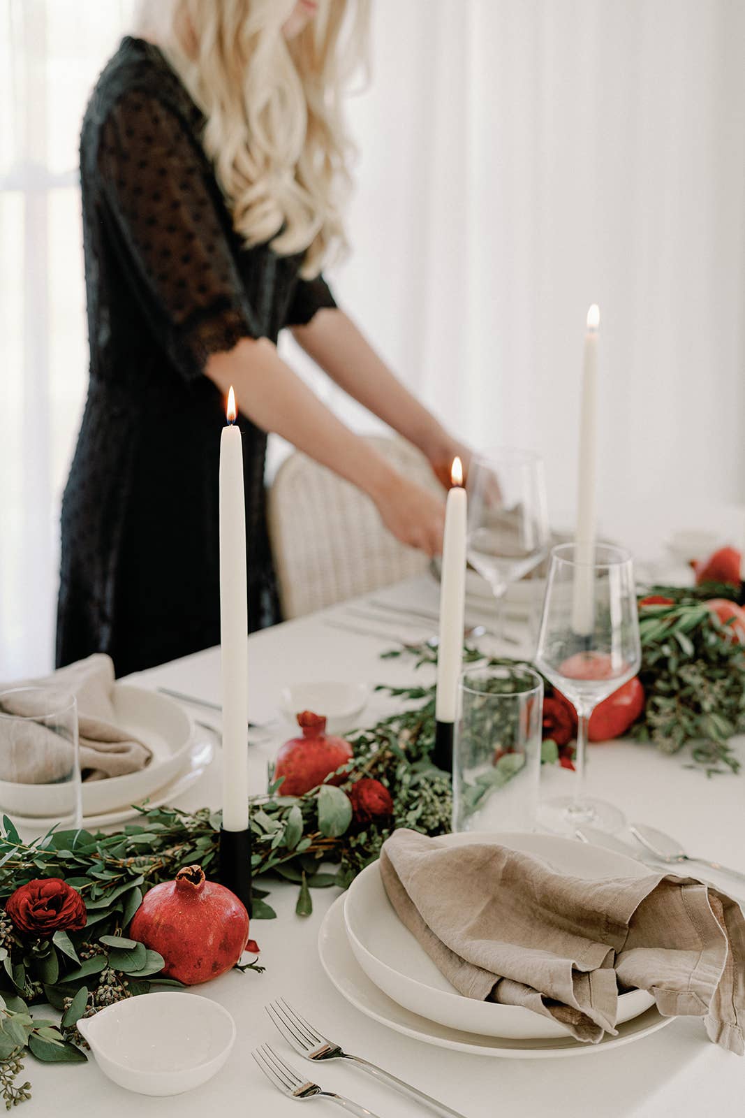 Dipped Beeswax Taper Candles | Natural White