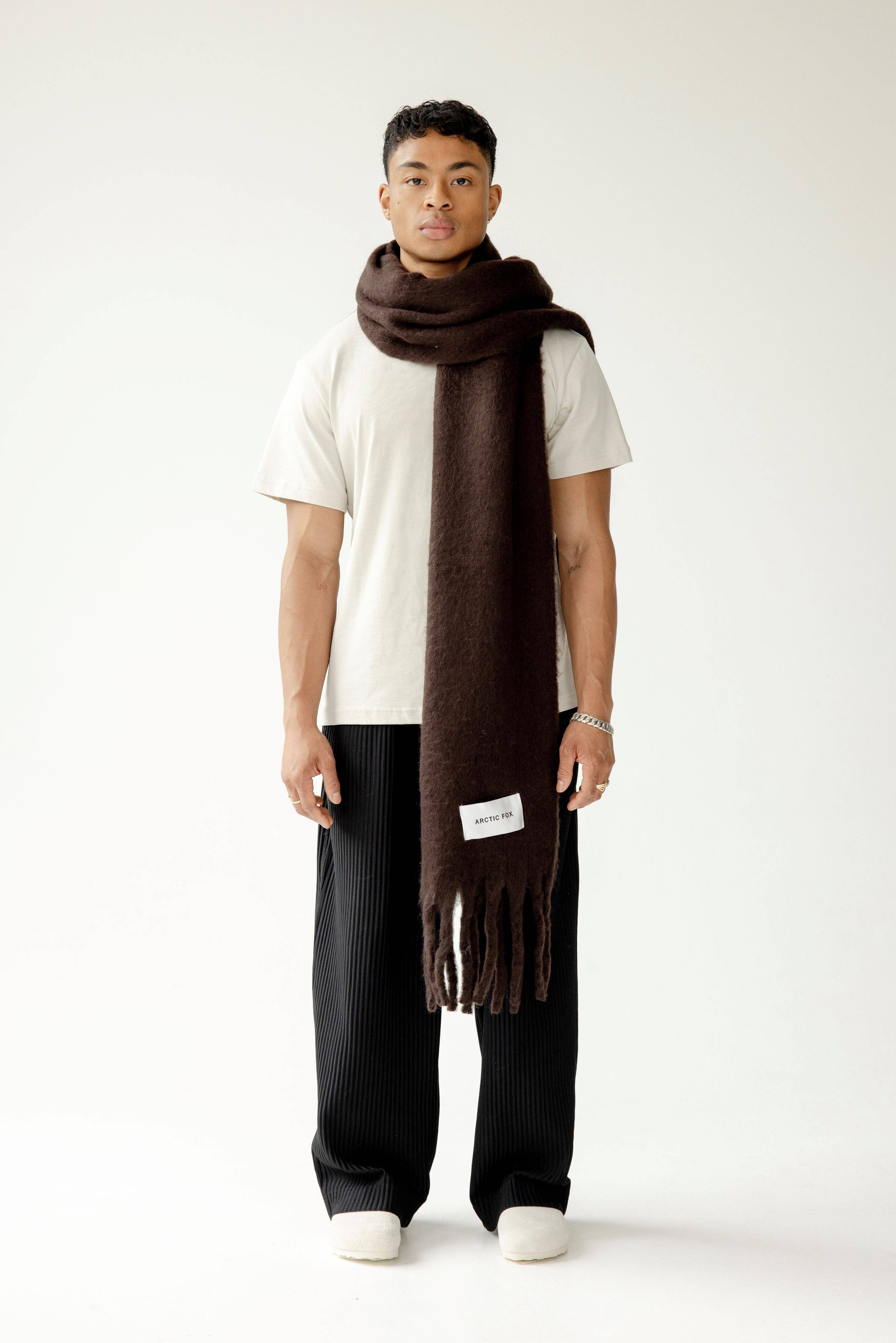 The Reykjavik Scarf - 100% Recycled - Ground Coffee - FW25