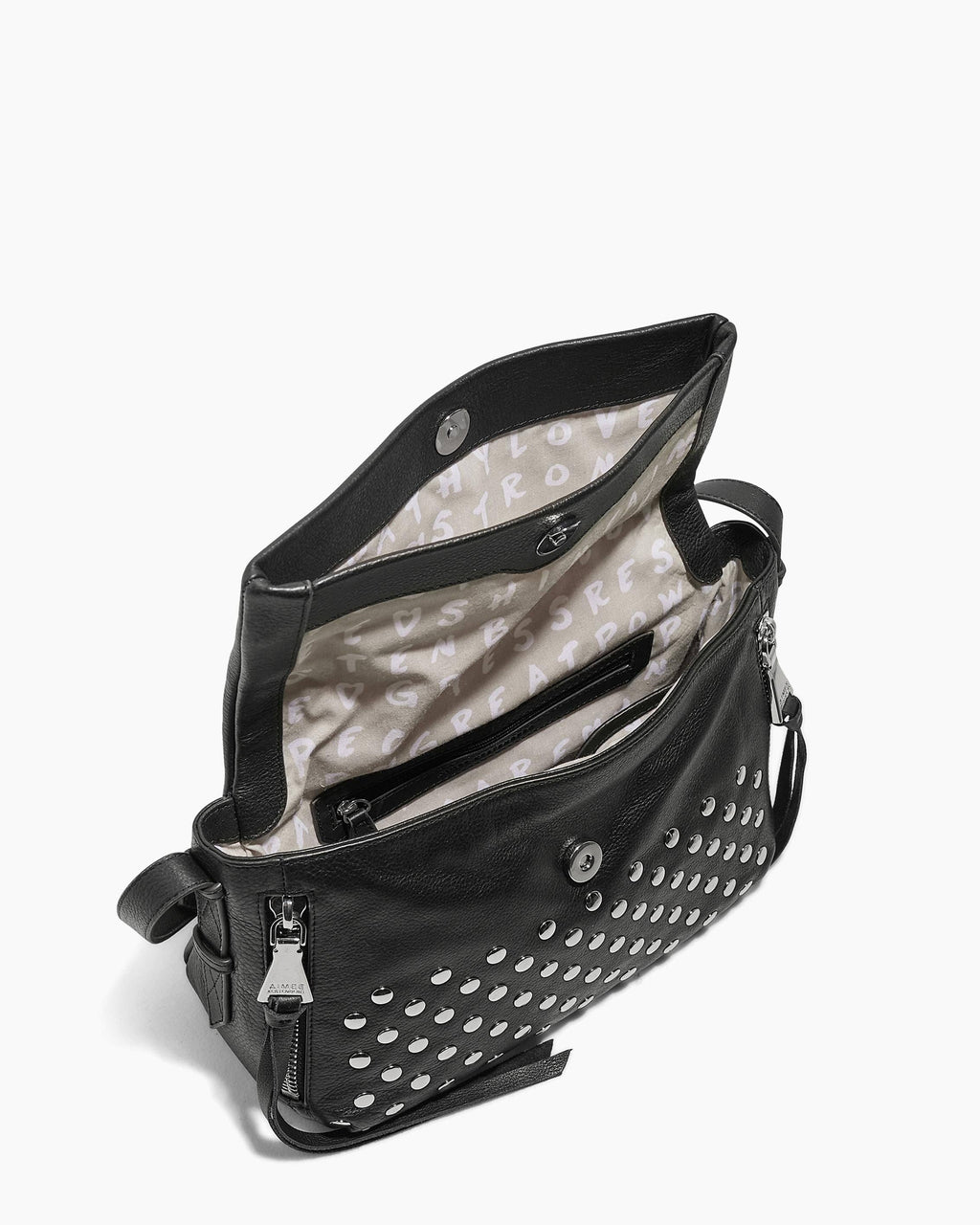 Bali Novelty Crossbody: Black with Disco Studs