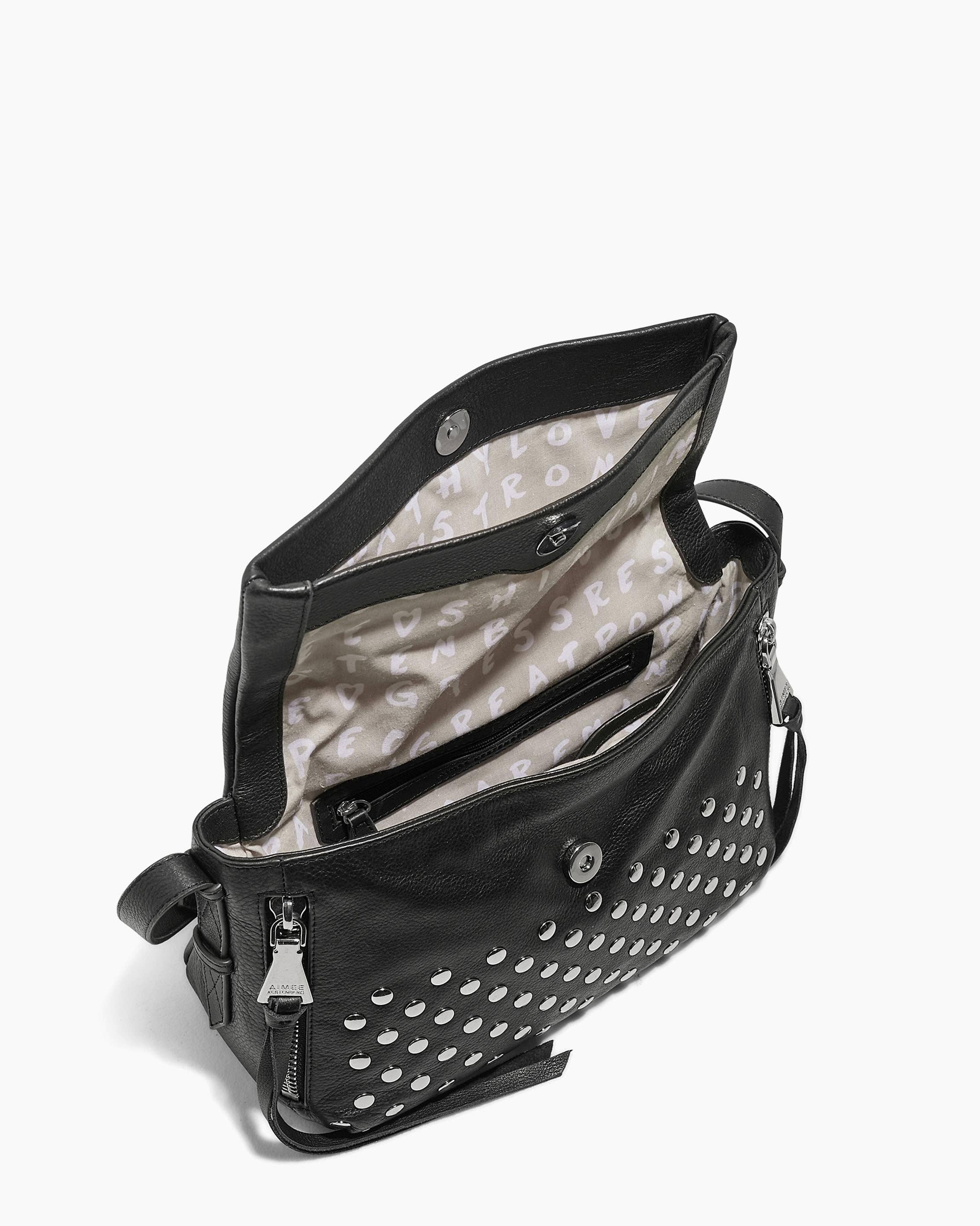 Bali Novelty Crossbody: Black with Disco Studs