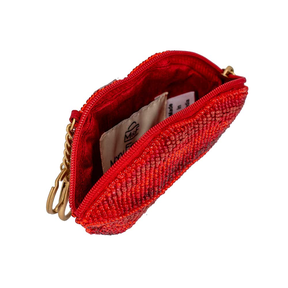 XOXO Beaded Lips Coin Purse/Key Fob