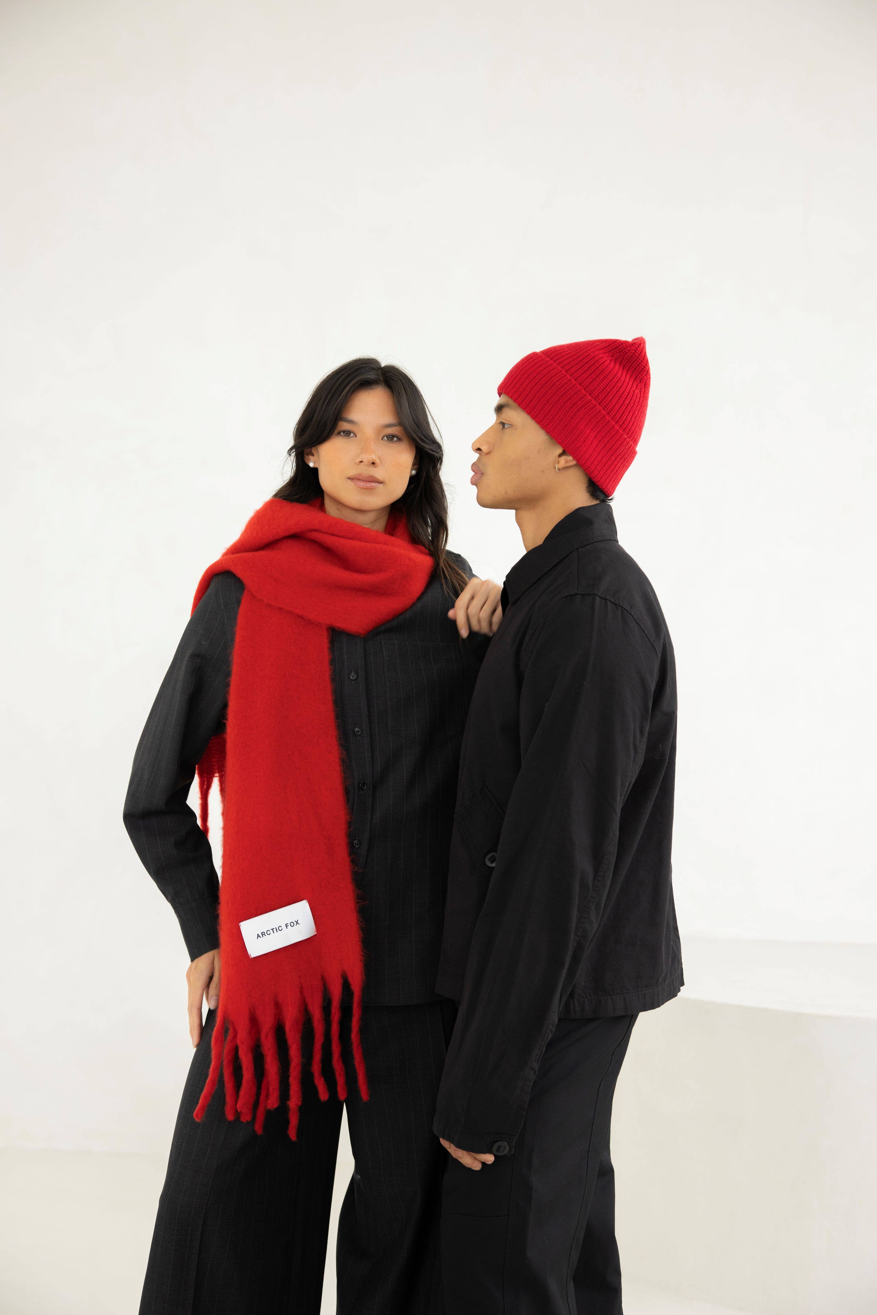 The Stockholm Scarf - 100% Recycled - Crimson Red