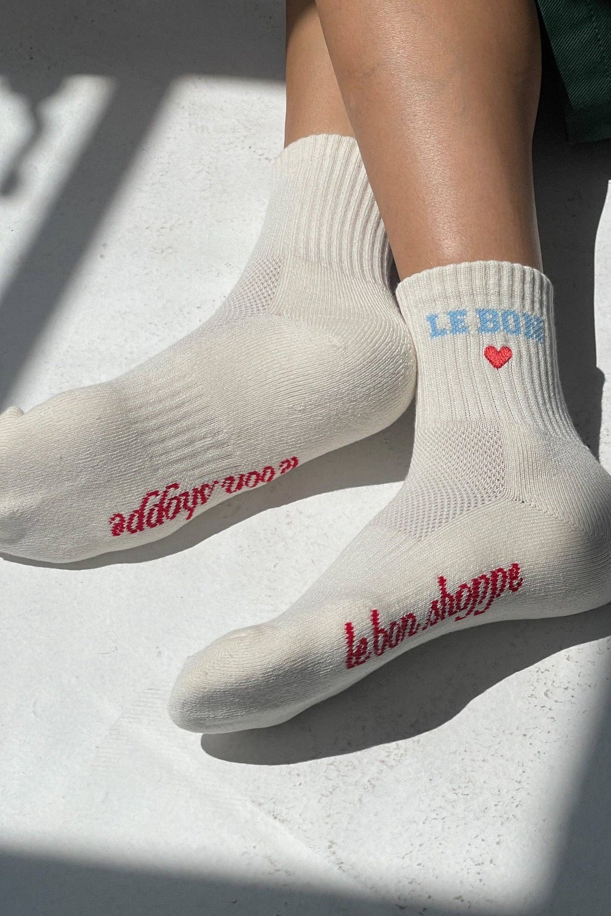 Le Bon Shoppe Embroidered Crew Socks