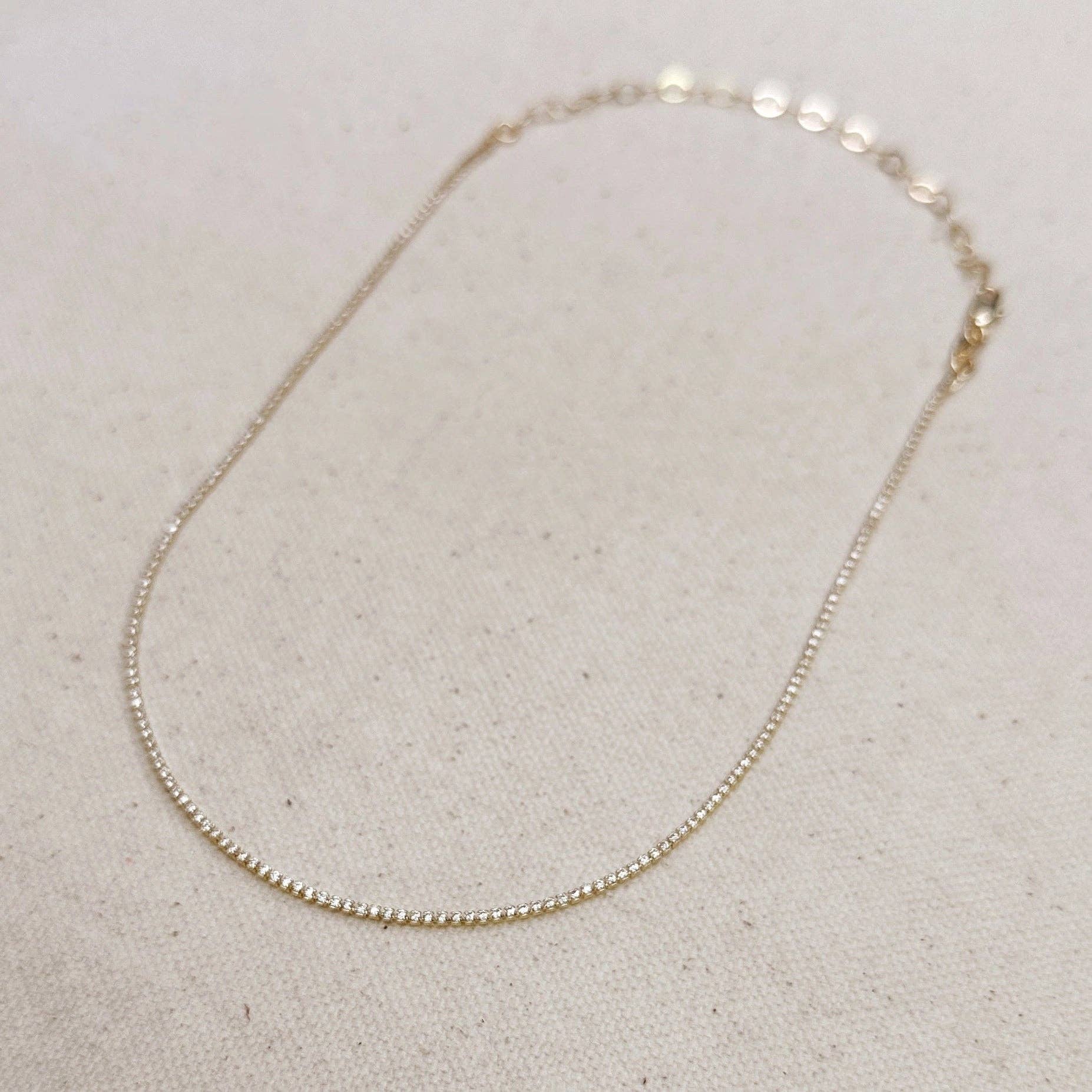 Thin Stella Tennis Necklace