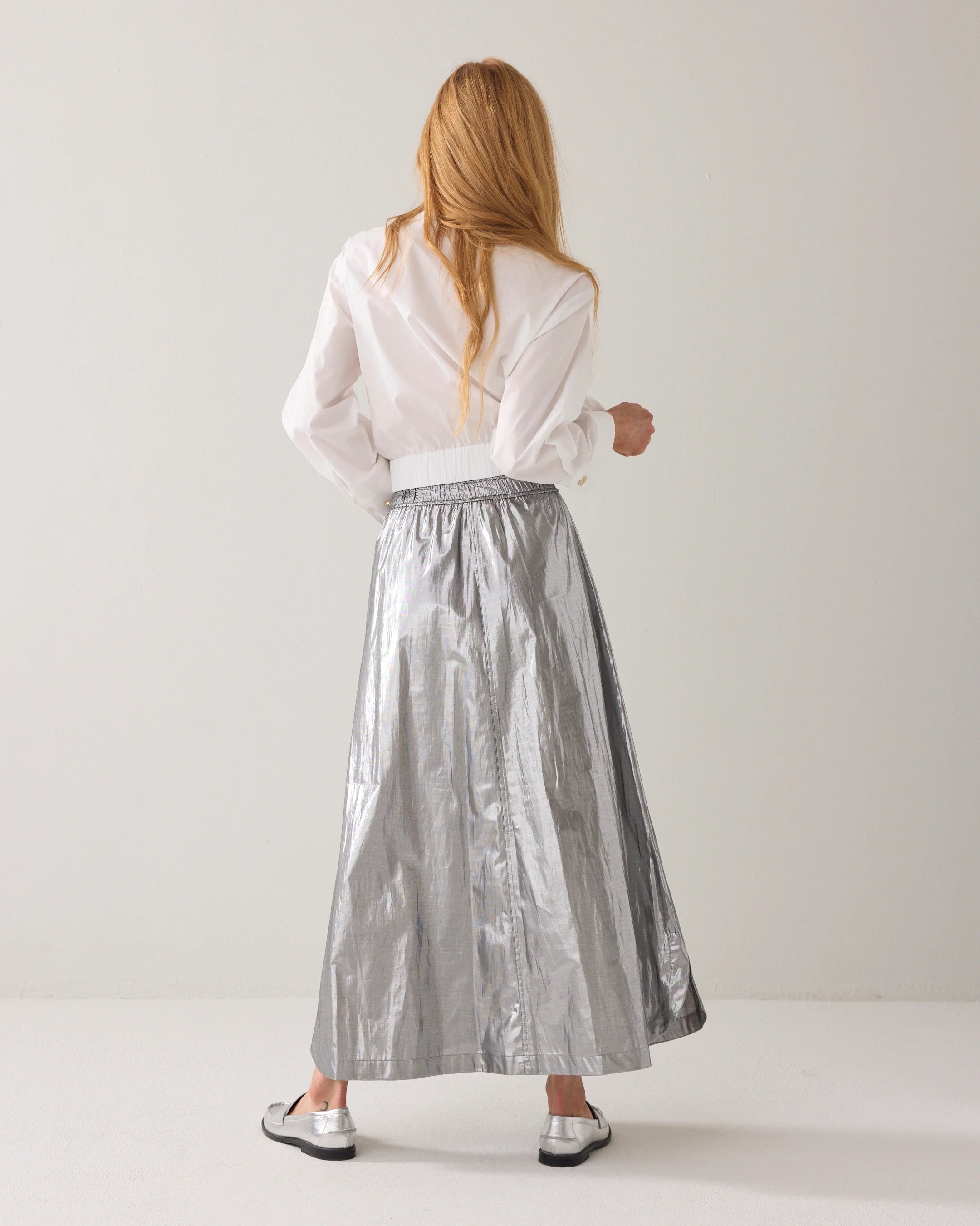 Shiny Silver Skirt