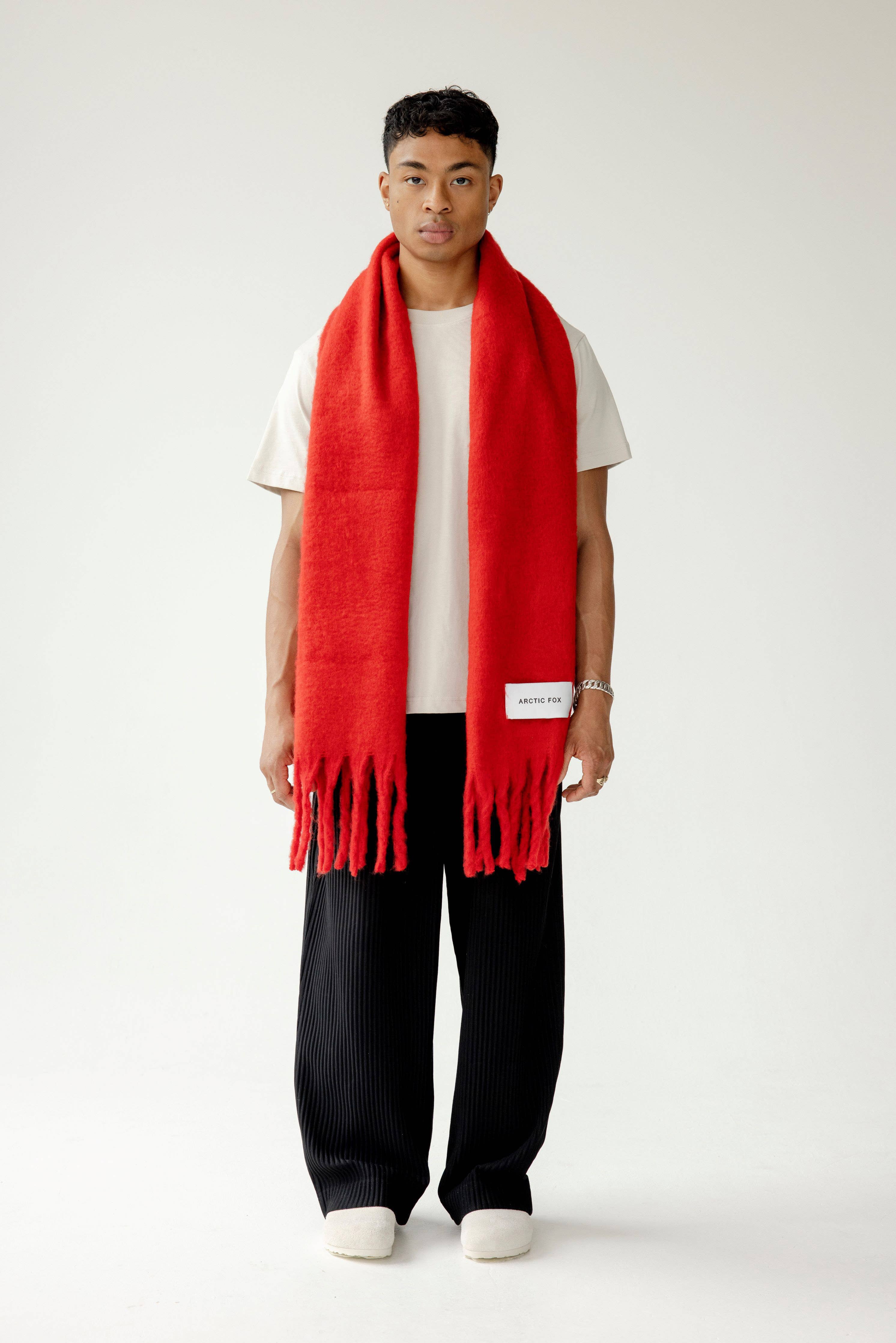 The Stockholm Scarf - 100% Recycled - Crimson Red