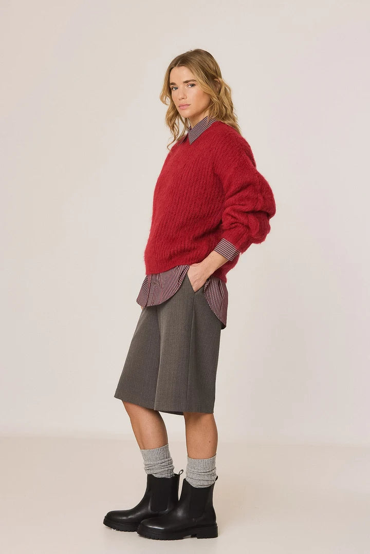Indi & Cold Brushed-Effect Mohair Sweater