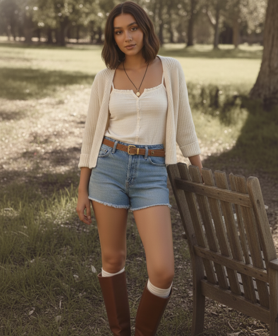 Suede Gemstone Belt