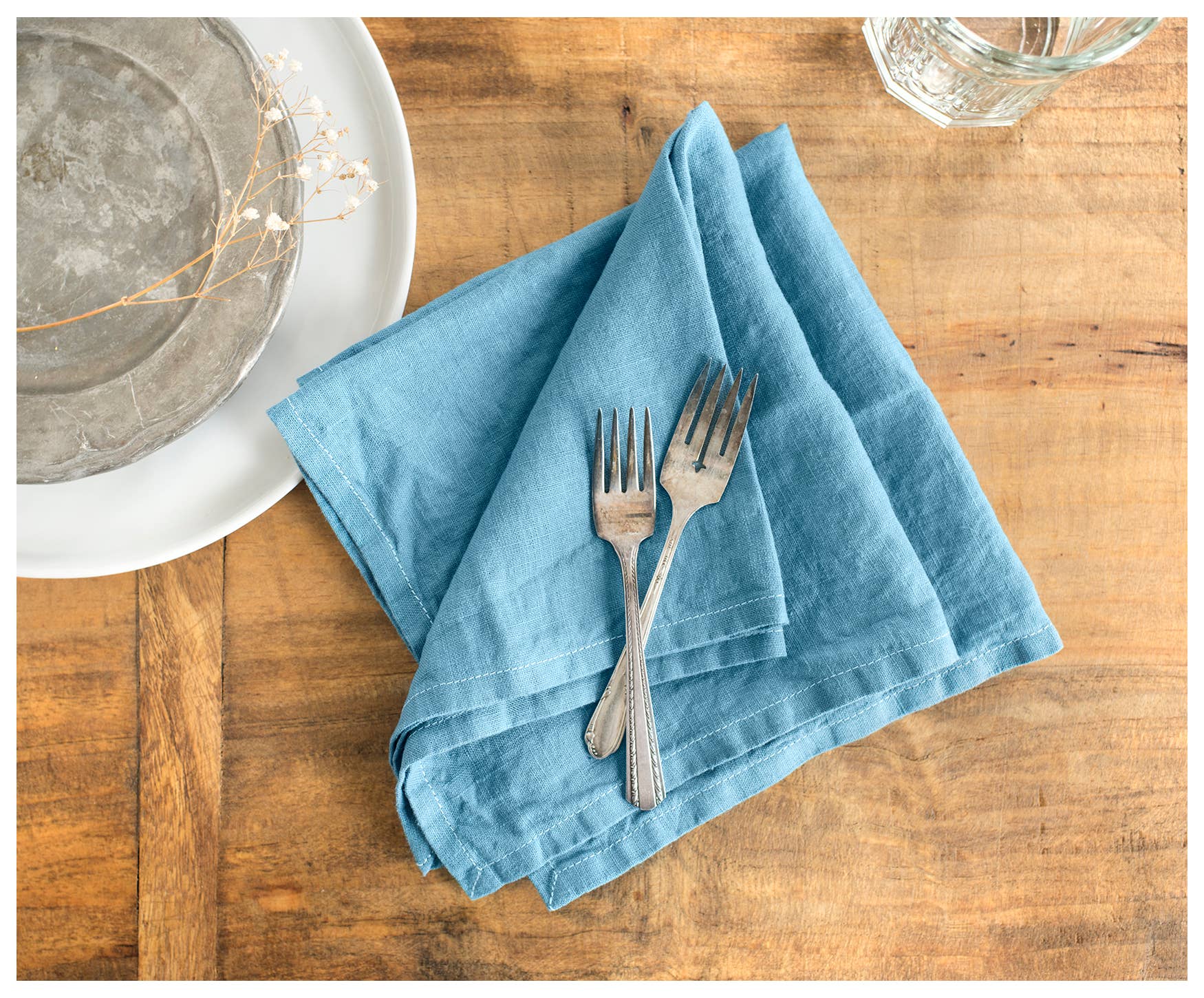 Indigo Linen Napkin - Set of 2