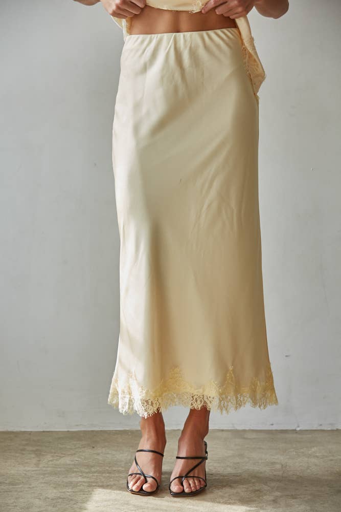 Satin Midi Skirt