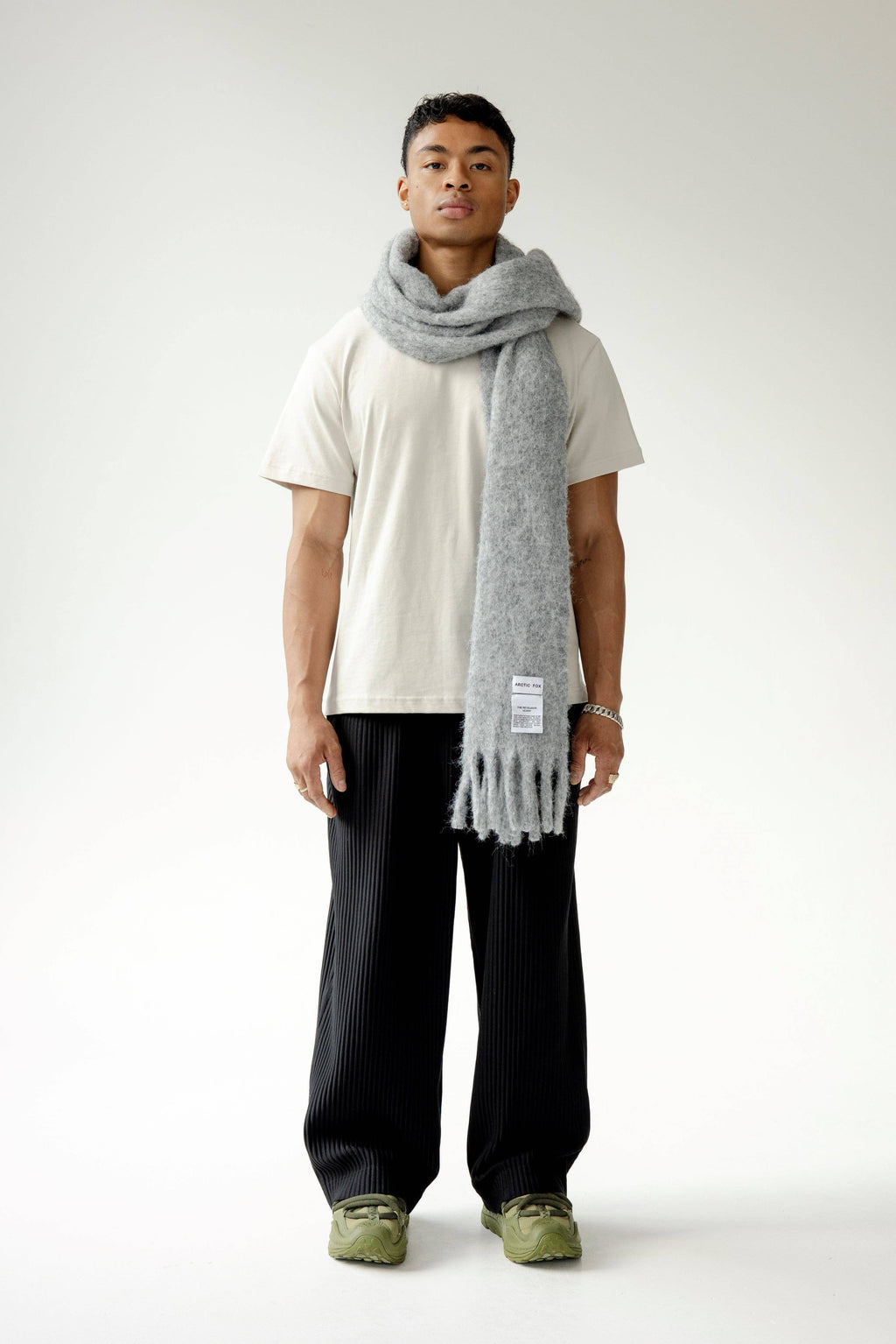 The Reykjavik Scarf with RWS Wool - Grey