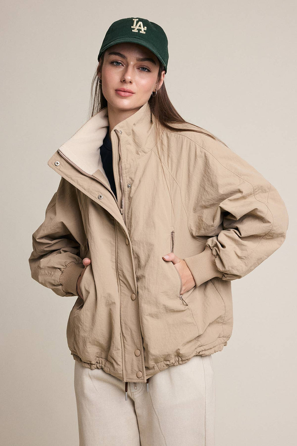 Cozy Fleece-Lined Zip & Snap Jacket
