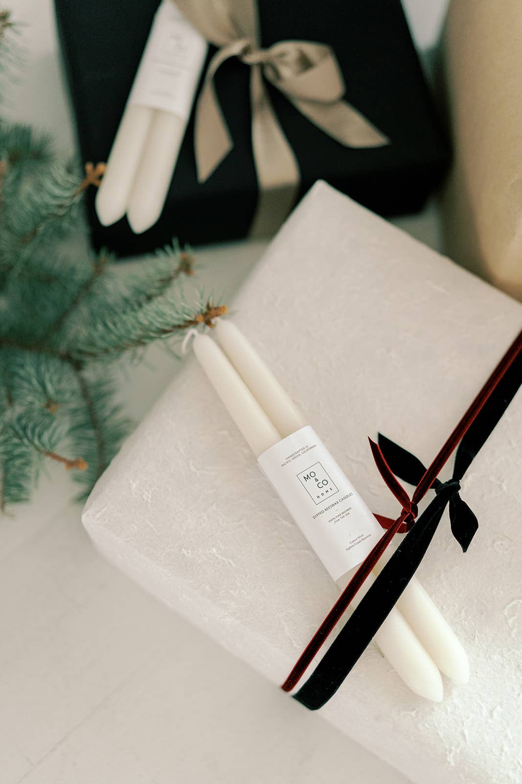 Dipped Beeswax Taper Candles | Natural White