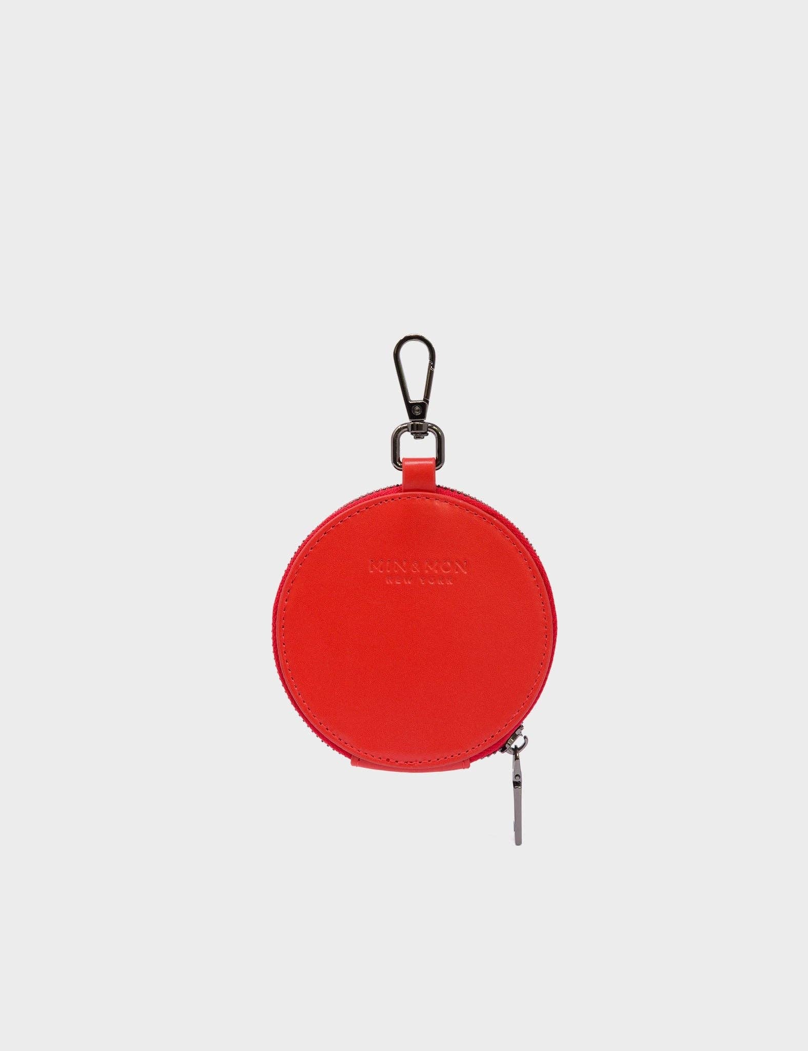 Dottie - Red Leather Pouch Charm