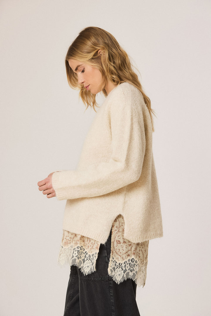 Indi & Cold Ecru Mohair Sweater