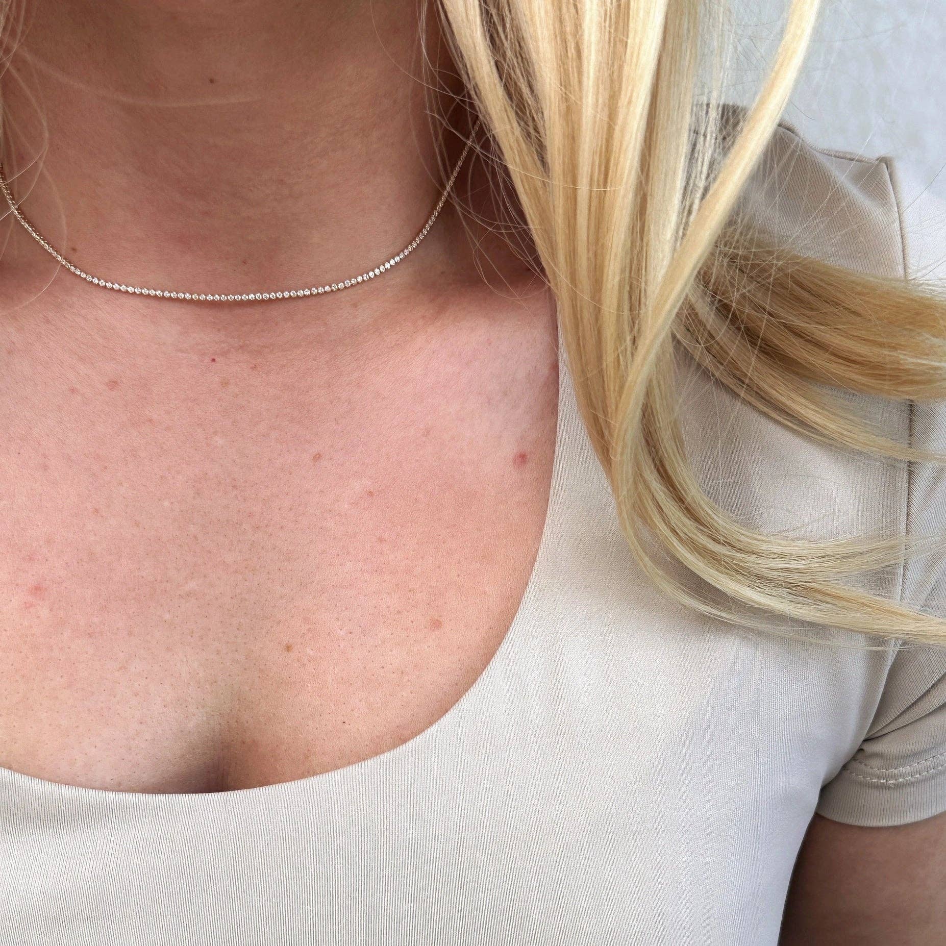 Thin Stella Tennis Necklace