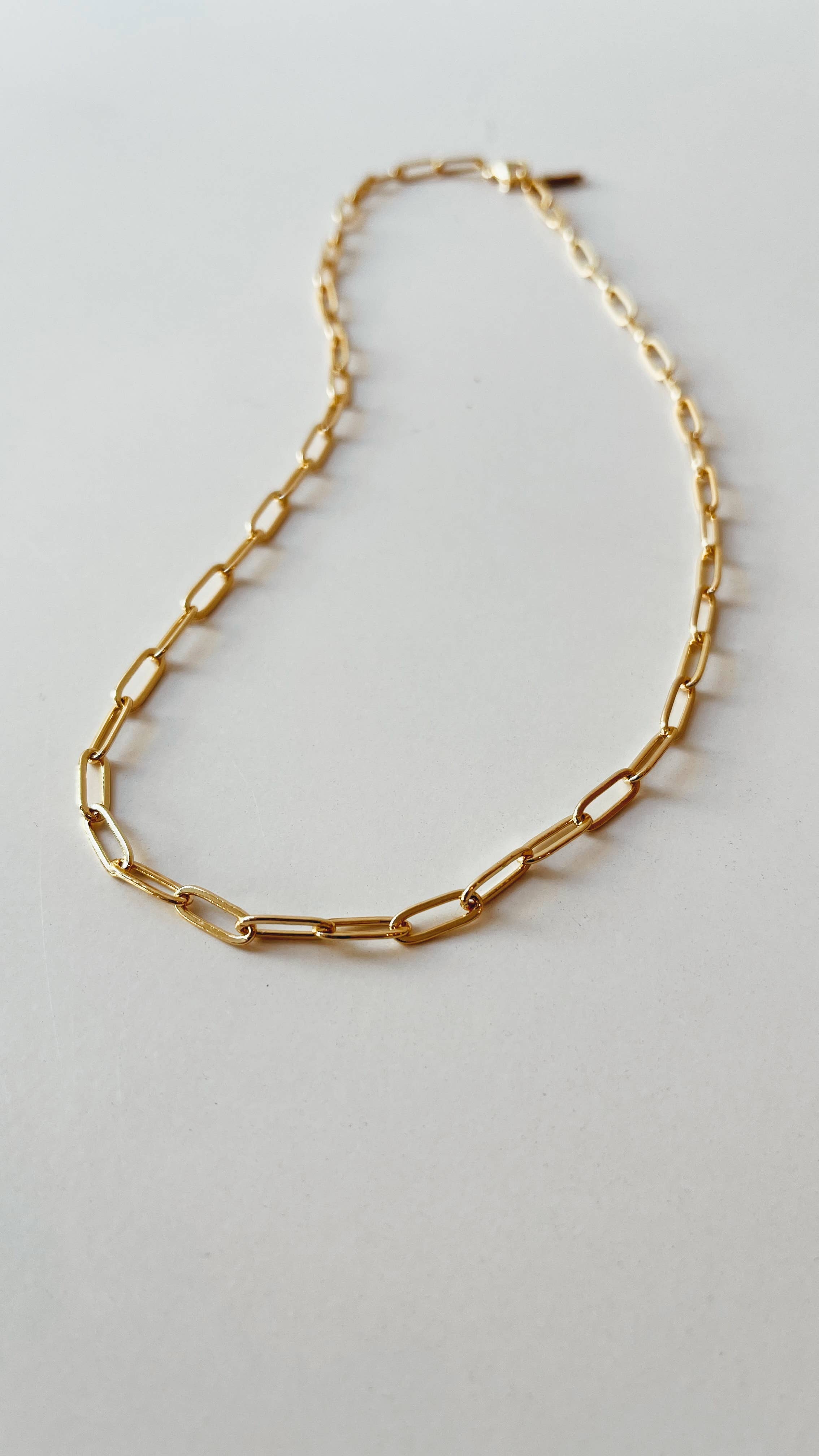 Petit Paperclip Layering Chain Necklaces: 18"