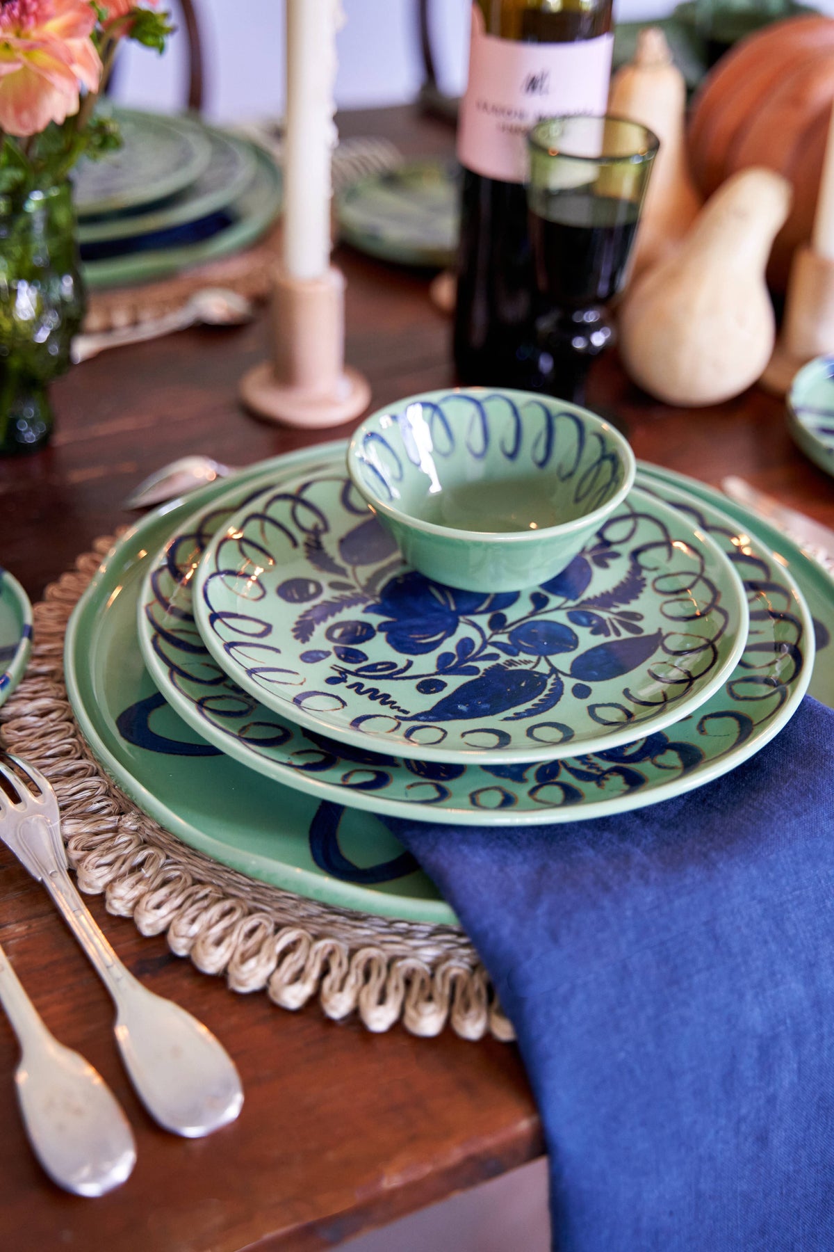 Caravan Home Amalfi 9" plate- Green